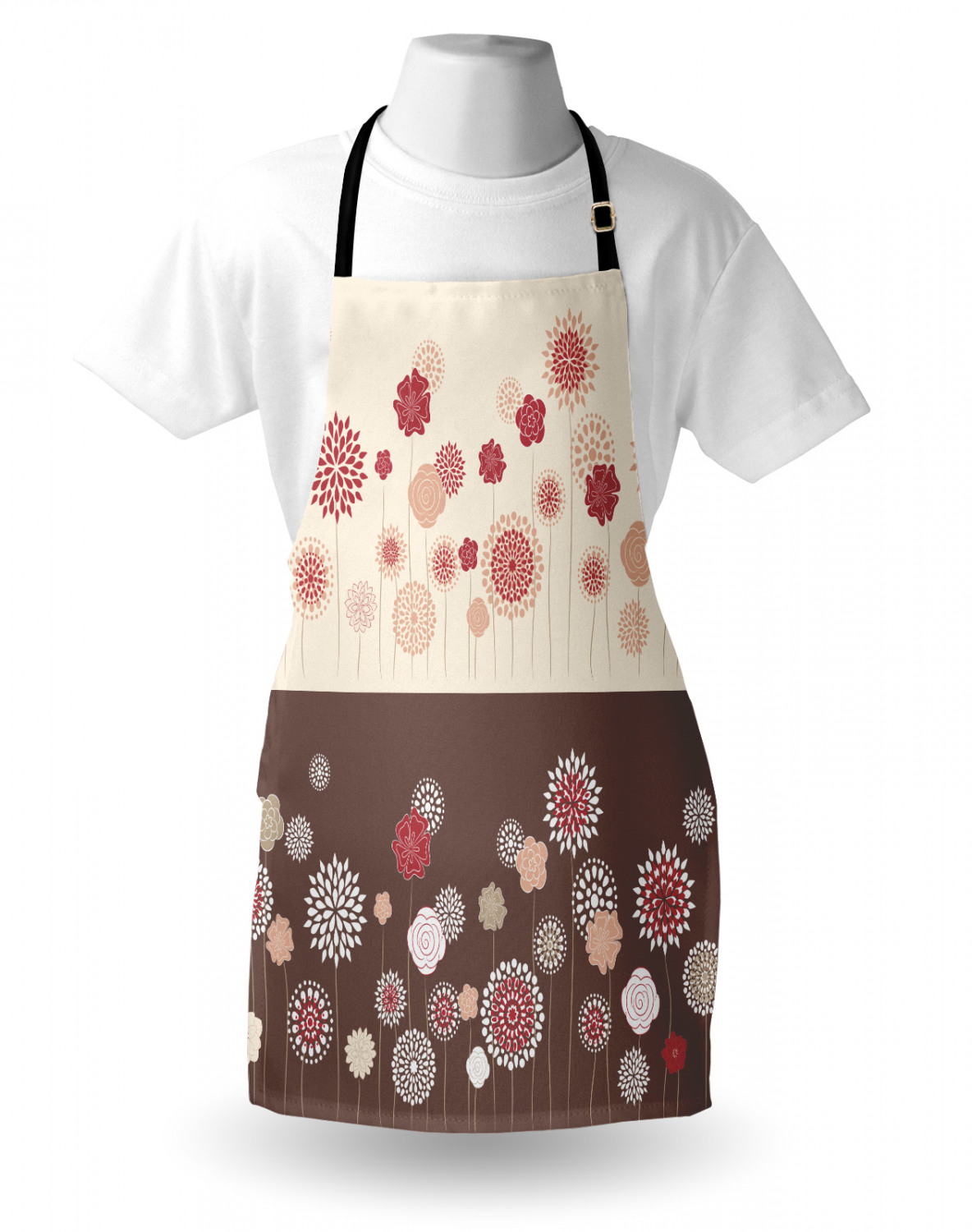 Ambesonne Flower Apron Unisex Kitchen Bib with Adjustable Neck Cooking Baking - Bild 150 von 183