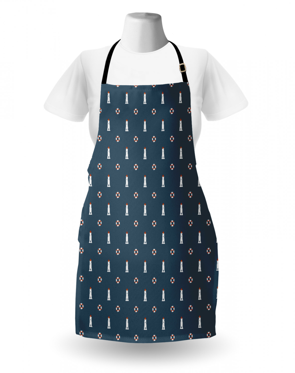 Nautical Whale Apron Unisex Kitchen Bib with Adjustable Neck Cooking