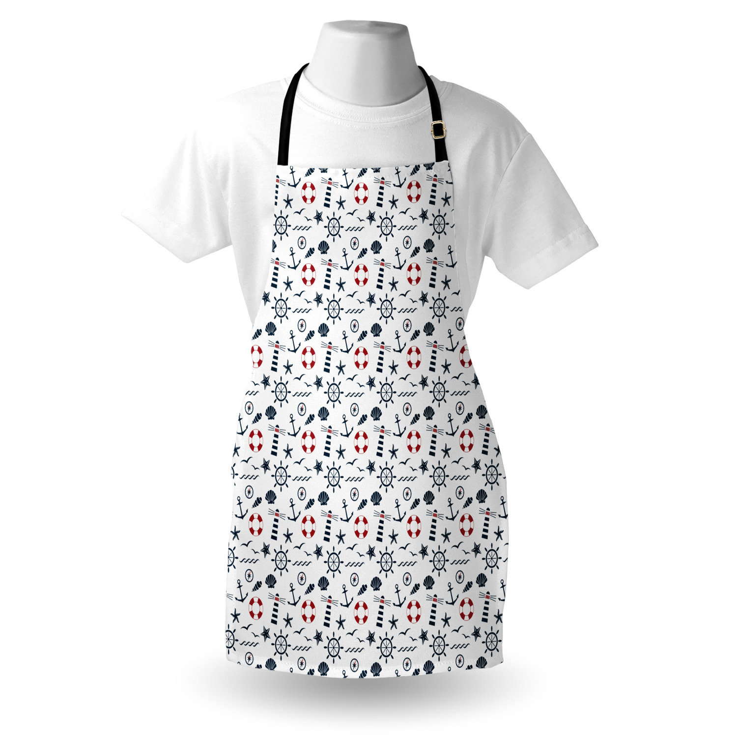 Nautical Whale Apron Unisex Kitchen Bib with Adjustable Neck Cooking