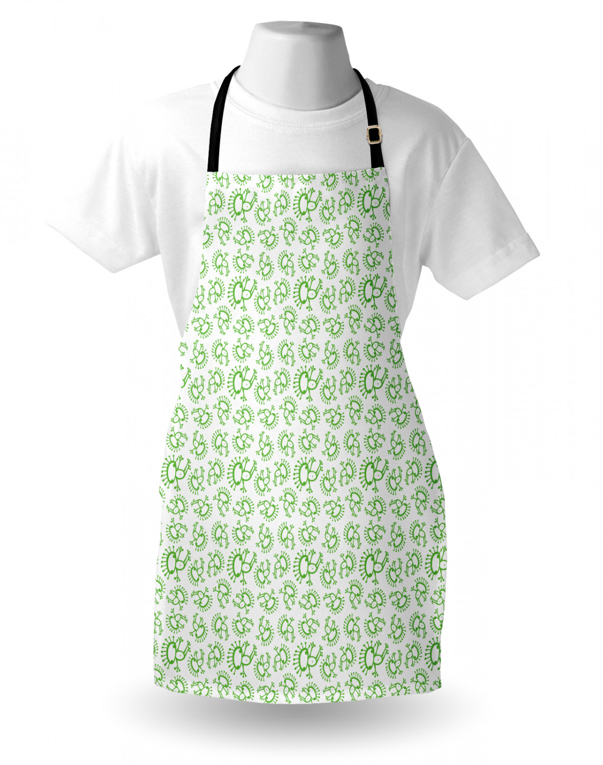 Lime Green Apron Unisex Kitchen Bib with Adjustable Neck Cooking Baking