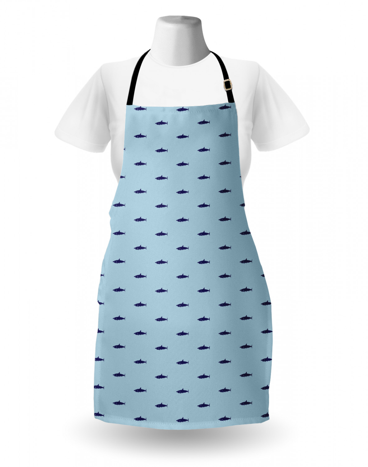 Ambesonne Fish Apron Unisex Kitchen Bib with Adjustable Neck Cooking ...