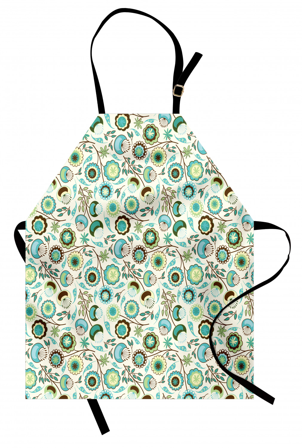 Ambesonne Flower Apron Unisex Kitchen Bib with Adjustable Neck Cooking Baking - Bild 121 von 183