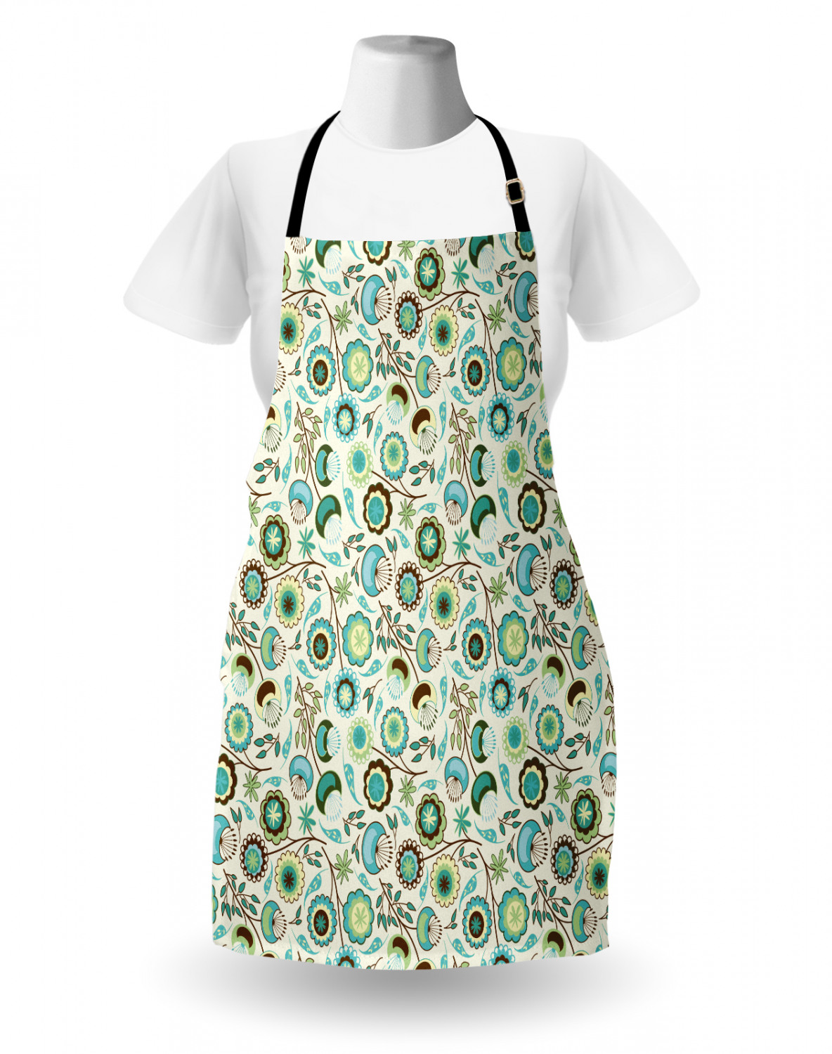 Ambesonne Flower Apron Unisex Kitchen Bib with Adjustable Neck Cooking Baking - Bild 122 von 183