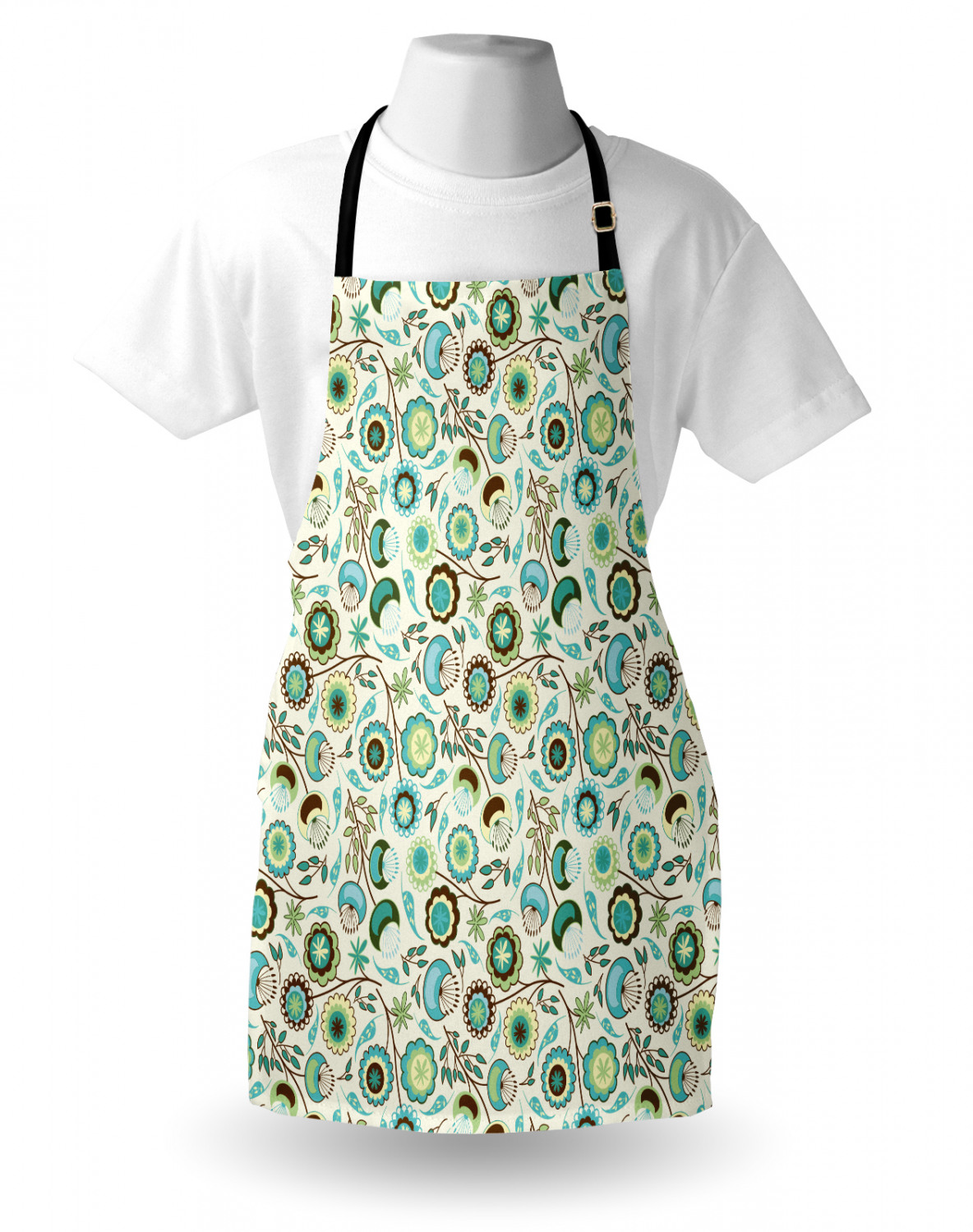 Ambesonne Flower Apron Unisex Kitchen Bib with Adjustable Neck Cooking Baking - Bild 123 von 183