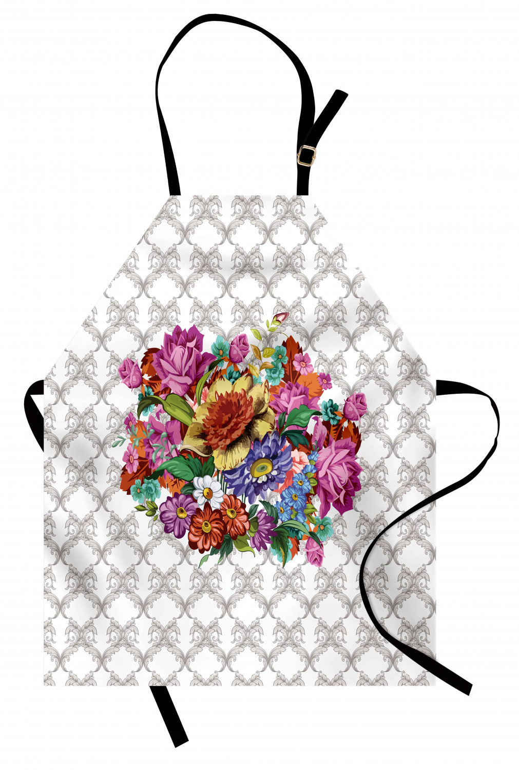 Ambesonne Apron Adjustable Strap for Gardening and Cooking Unisex