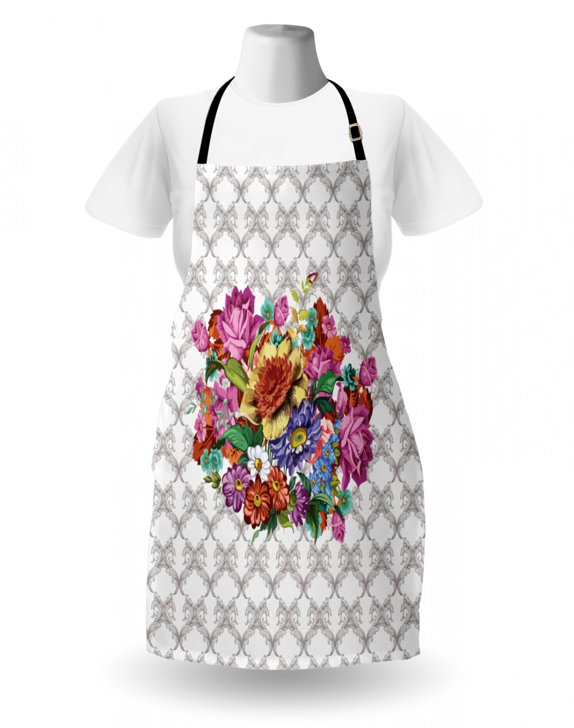 Ambesonne Apron Adjustable Strap for Gardening and Cooking Unisex