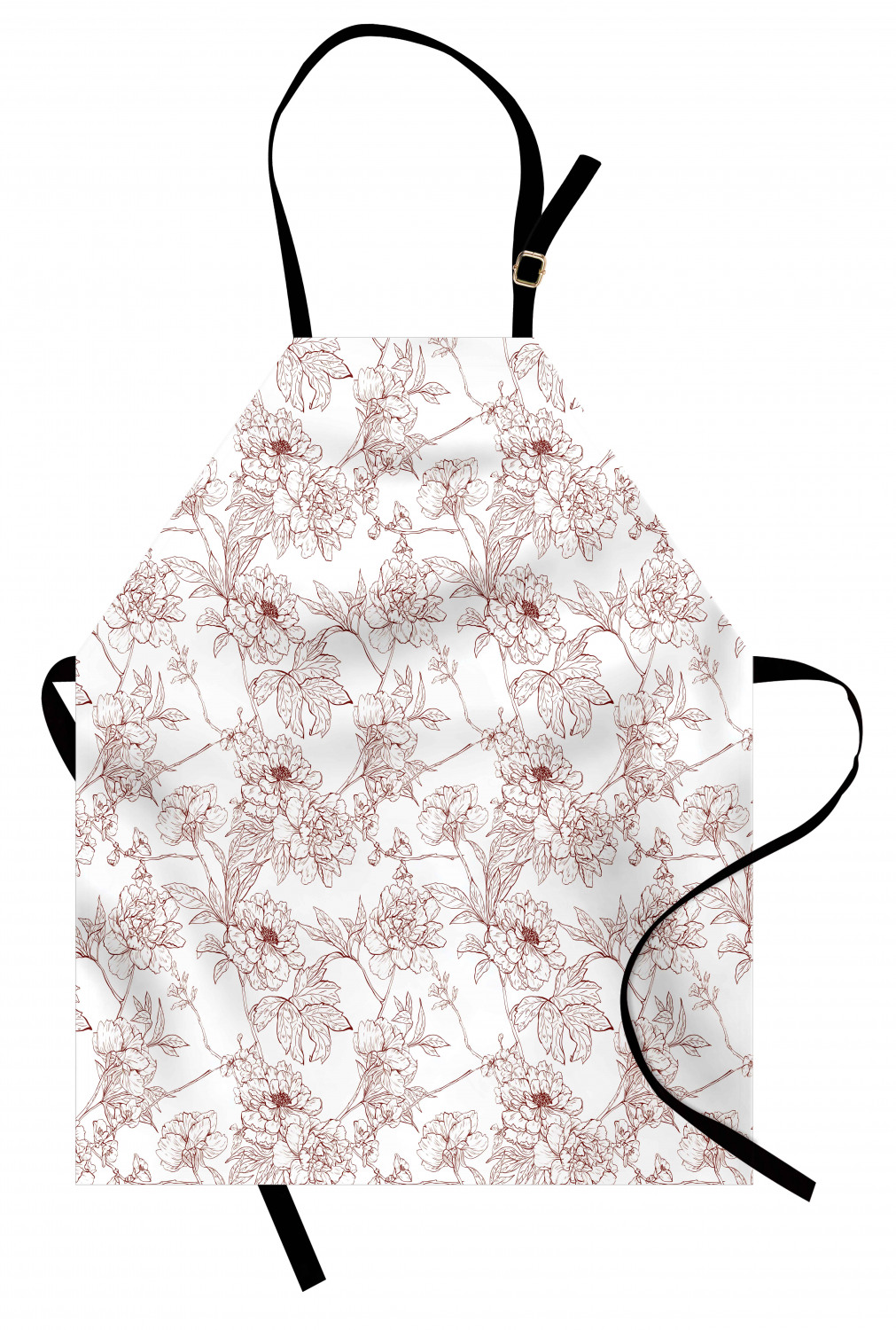 Ambesonne White Apron Unisex Kitchen Bib with Adjustable Neck Cooking Baking