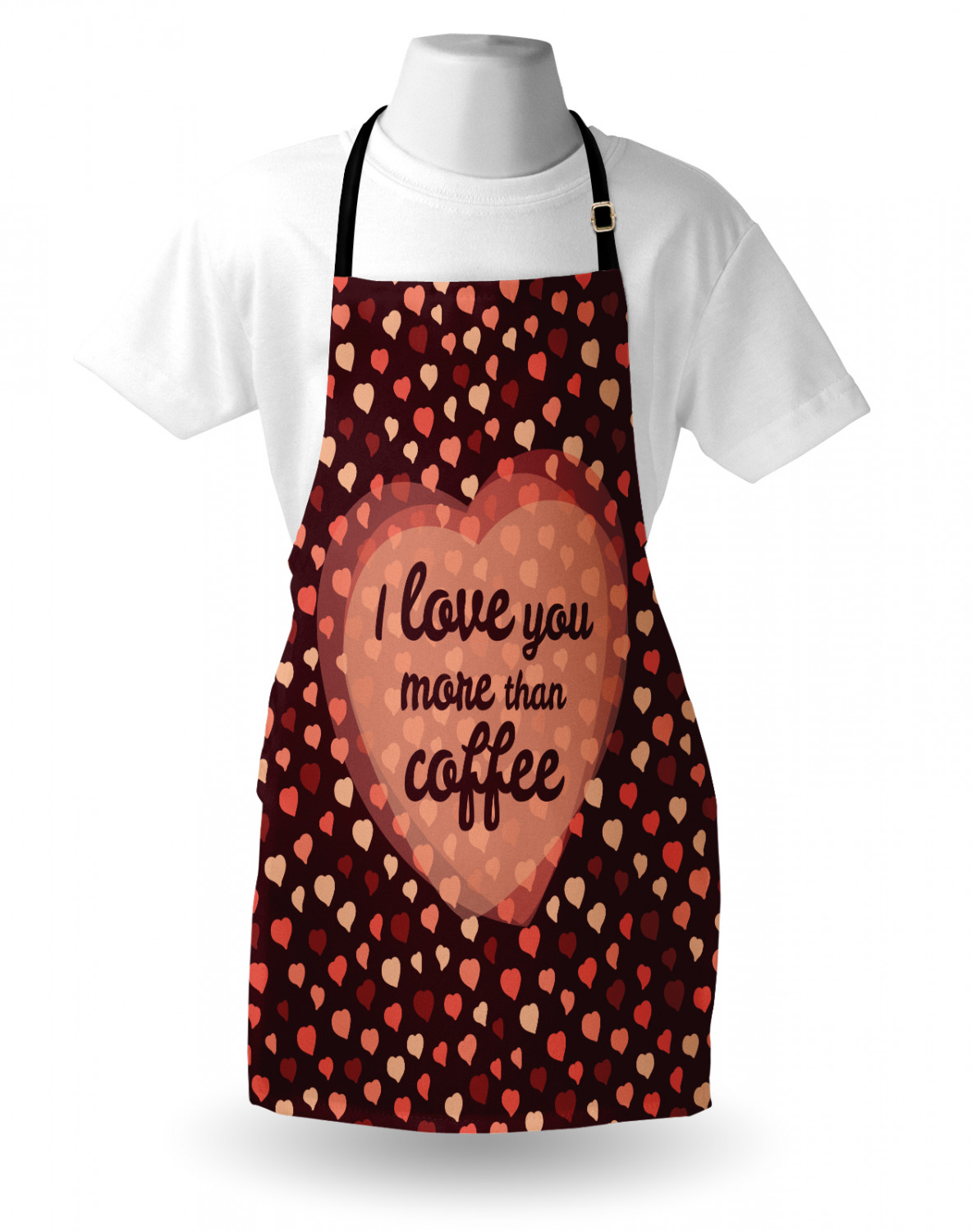 I Love You More Apron Unisex Kitchen Bib with Adjustable Neck Cooking