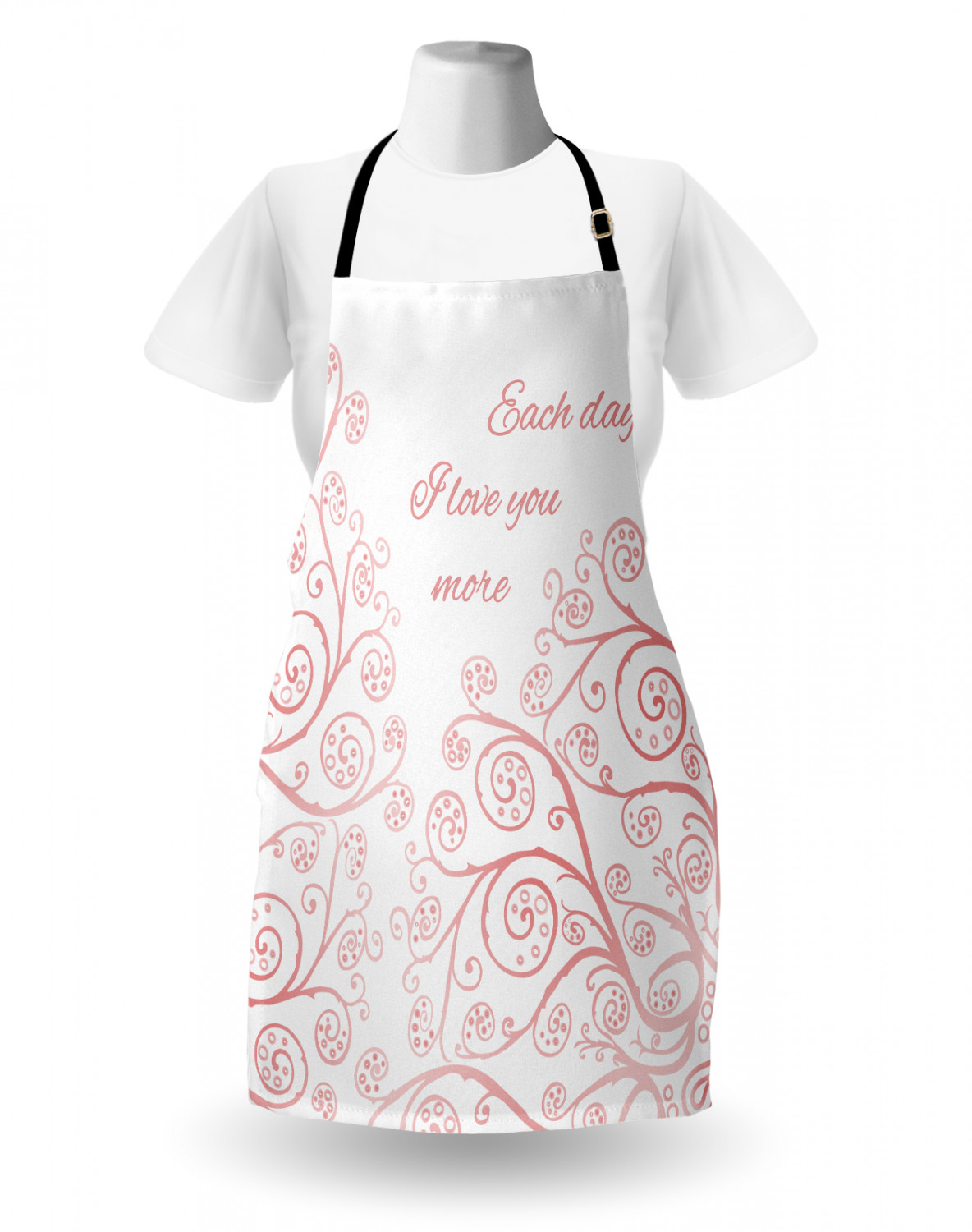 I Love You More Apron Unisex Kitchen Bib with Adjustable Neck Cooking