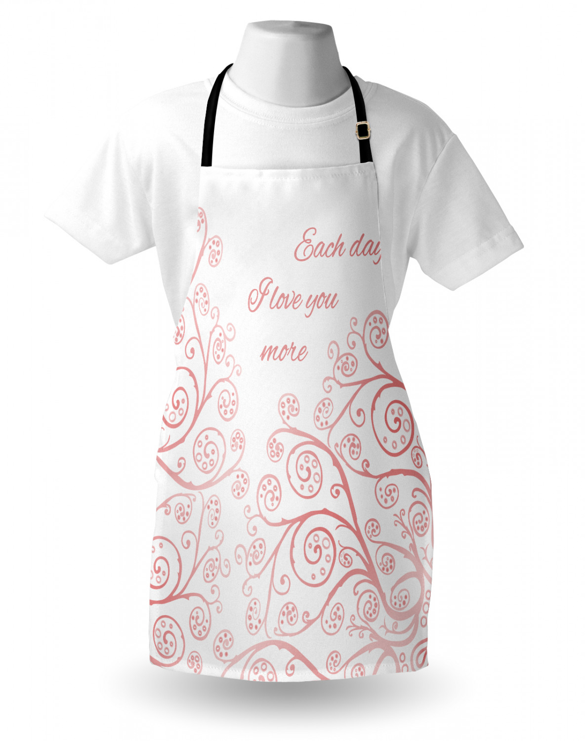 I Love You More Apron Unisex Kitchen Bib with Adjustable Neck Cooking