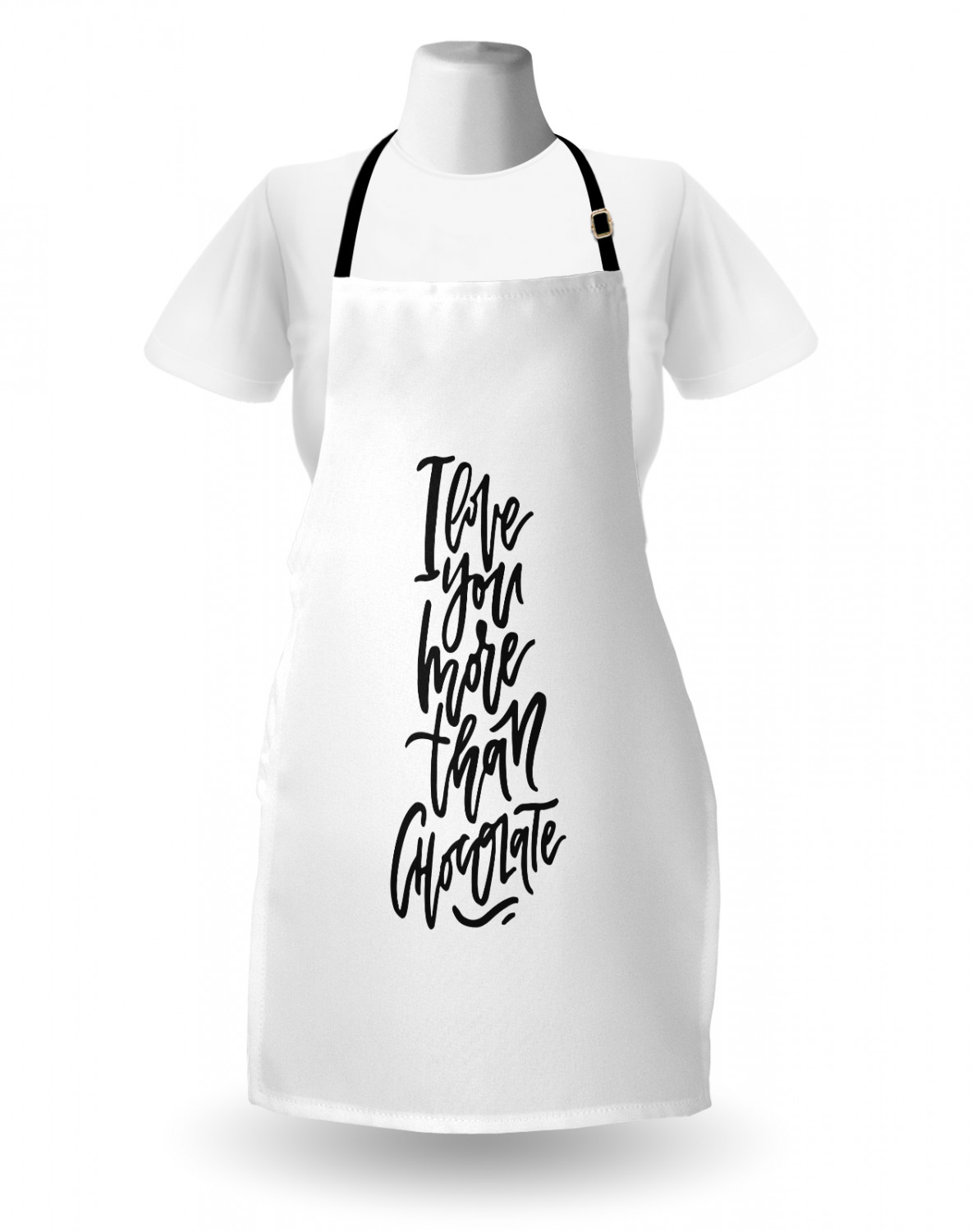 I Love You More Apron Unisex Kitchen Bib with Adjustable Neck Cooking