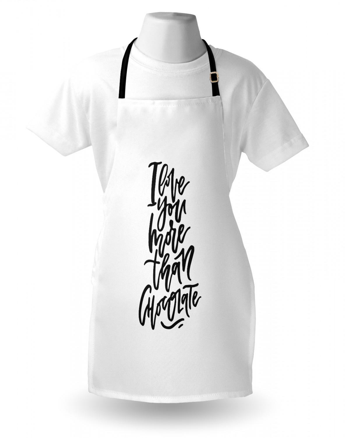 I Love You More Apron Unisex Kitchen Bib with Adjustable Neck Cooking