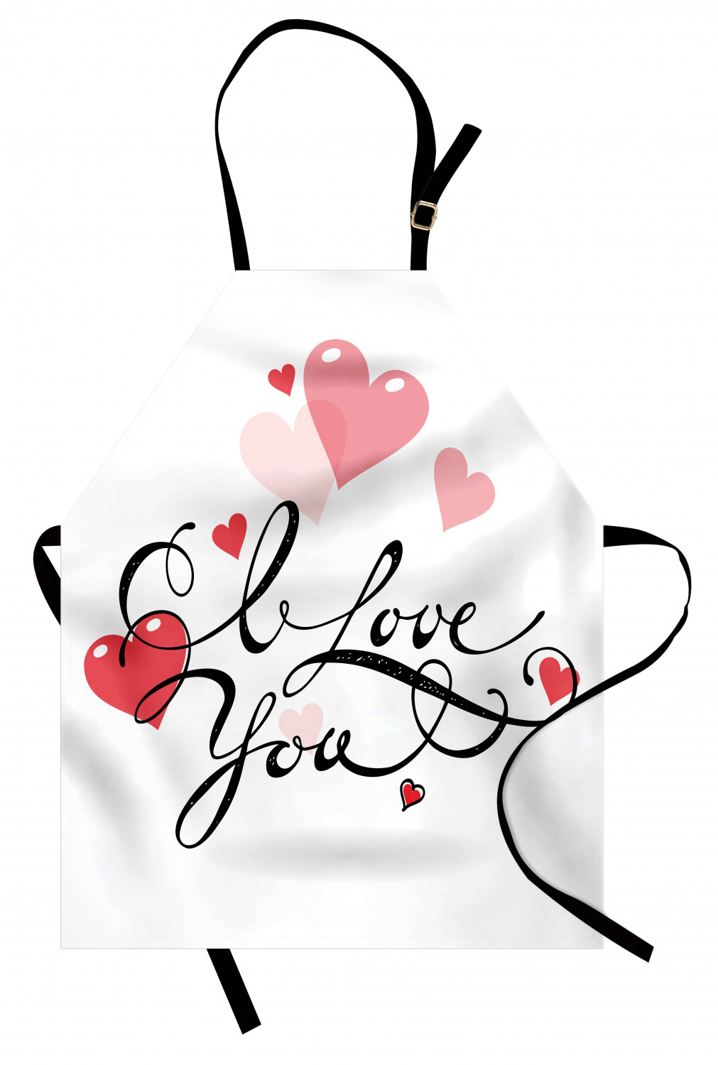 I Love You More Apron Unisex Kitchen Bib with Adjustable Neck Cooking