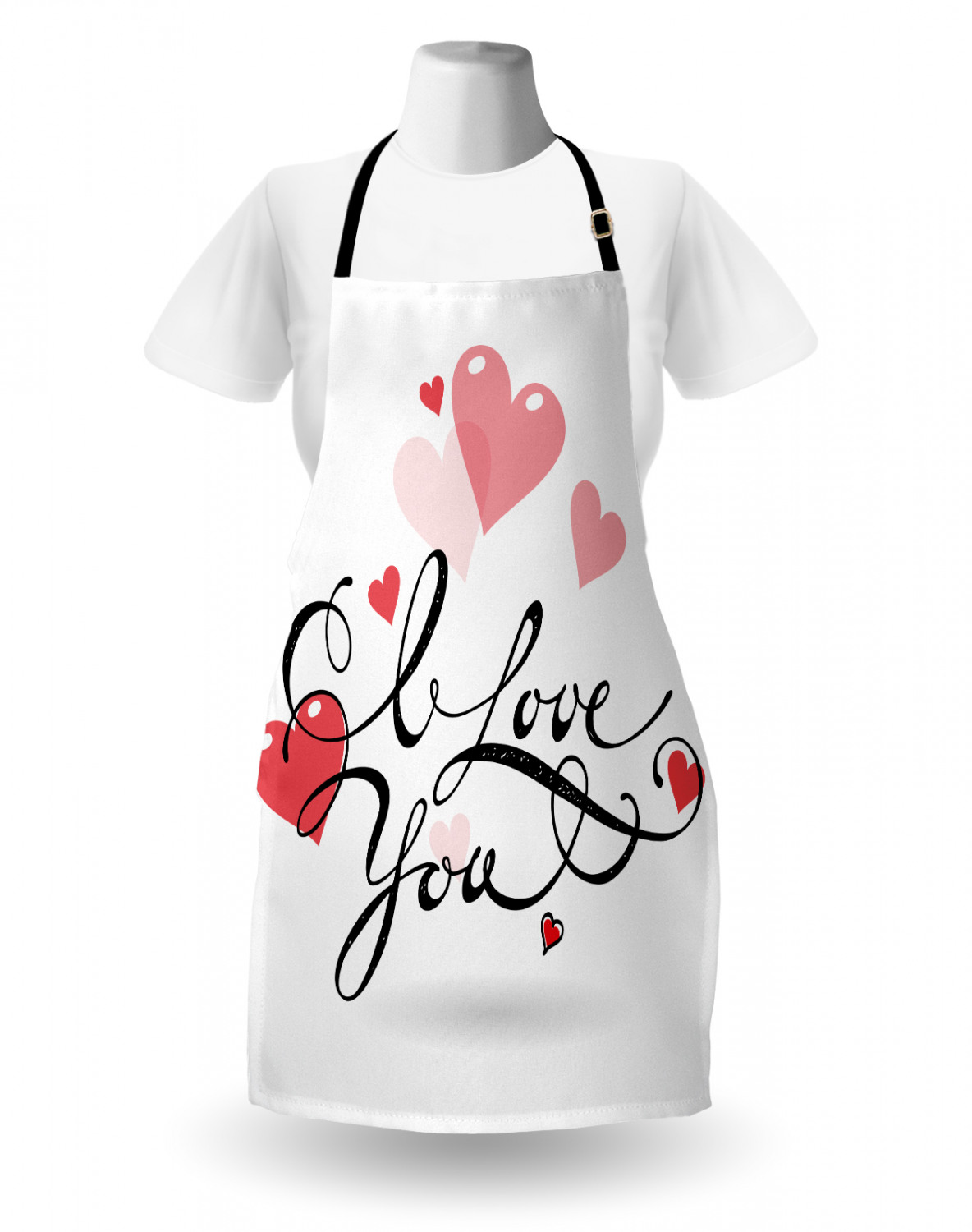 I Love You More Apron Unisex Kitchen Bib with Adjustable Neck Cooking