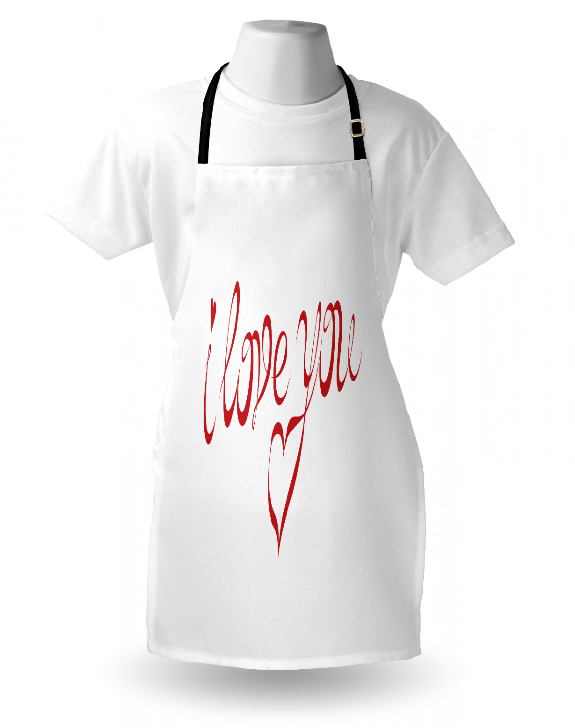 I Love You More Apron Unisex Kitchen Bib with Adjustable Neck Cooking