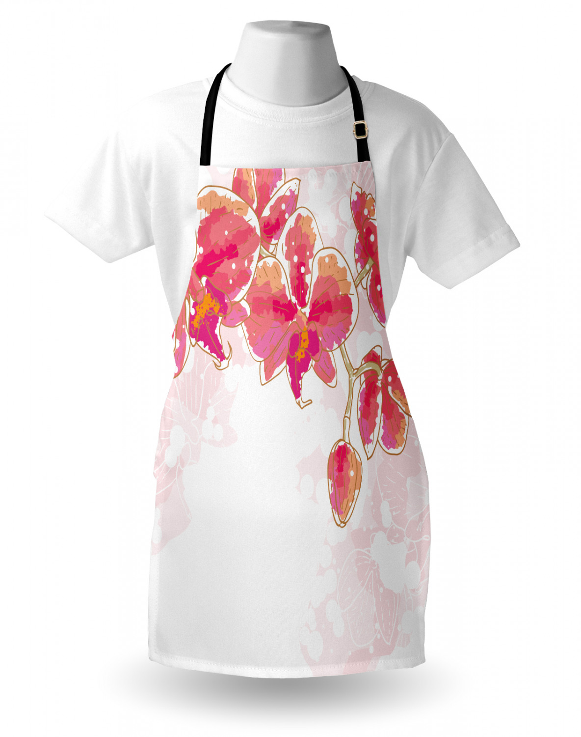 Ambesonne Flower Apron Unisex Kitchen Bib with Adjustable Neck Cooking Baking - Bild 51 von 183