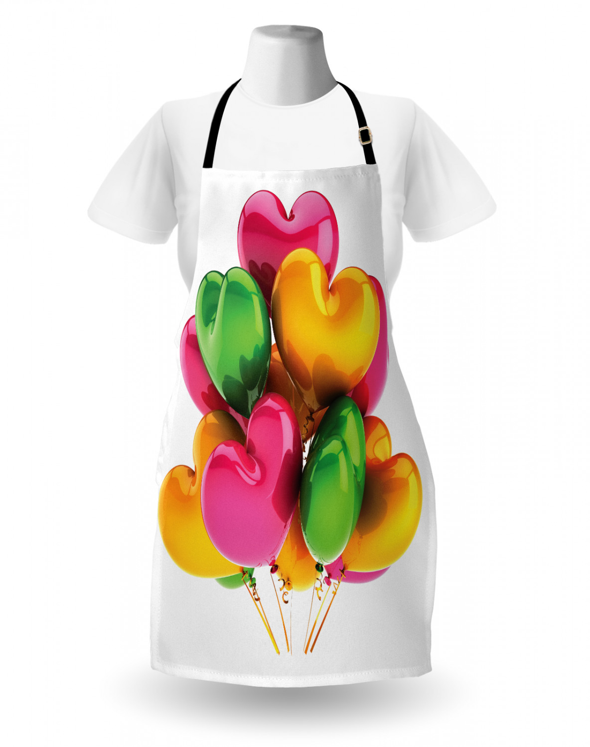 Wedding Apron Unisex Kitchen Bib with Adjustable Neck for Cooking Baking