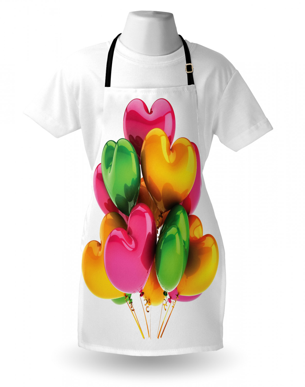 Wedding Apron Unisex Kitchen Bib with Adjustable Neck for Cooking Baking