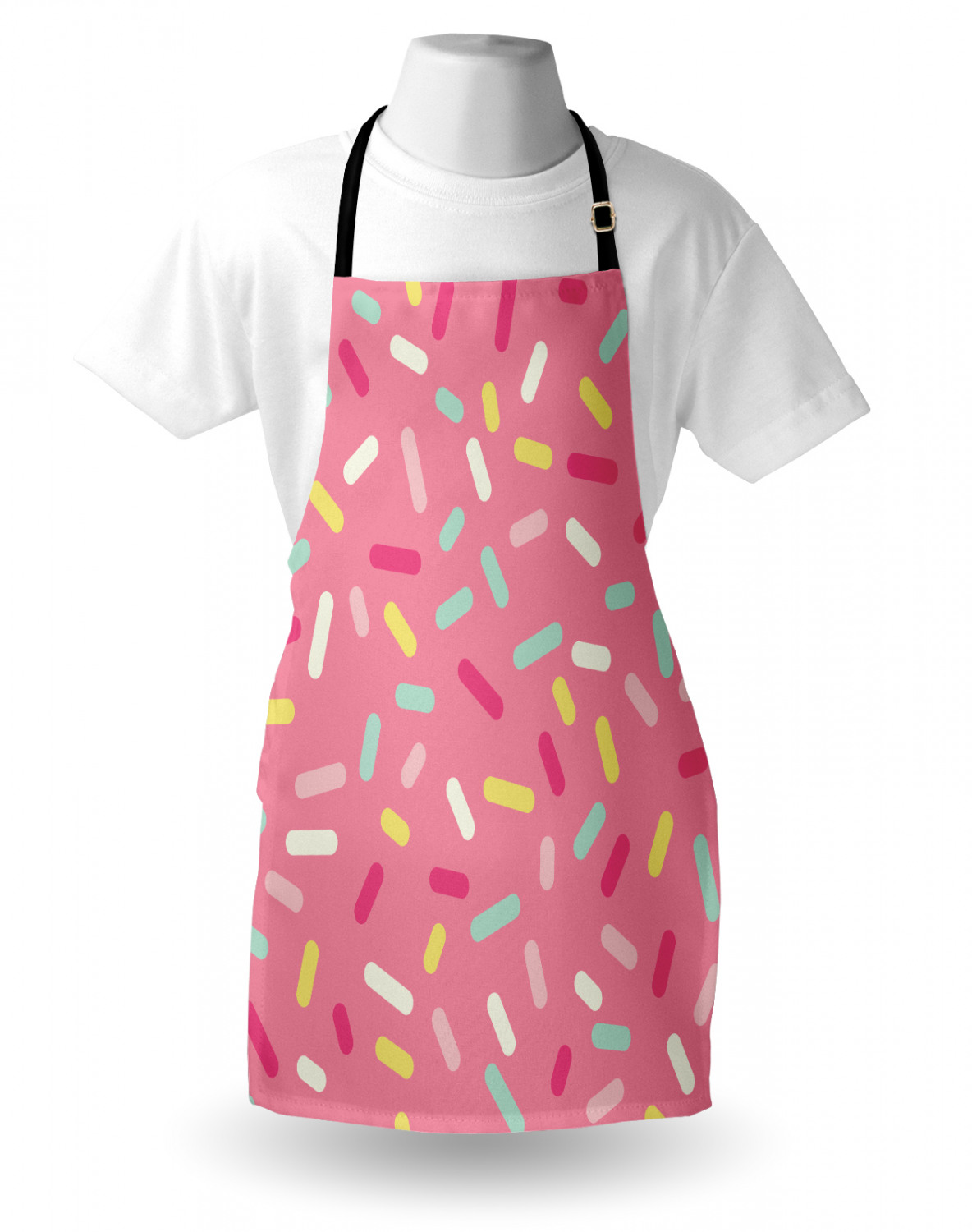 Ambesonne Pink Apron Unisex Kitchen Bib with Adjustable Neck Cooking Baking