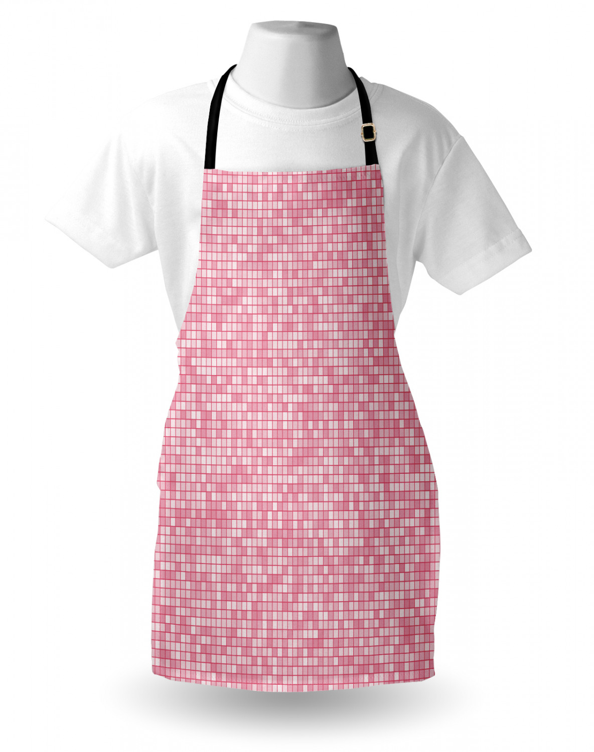 Ambesonne Pink Apron Unisex Kitchen Bib with Adjustable Neck Cooking Baking