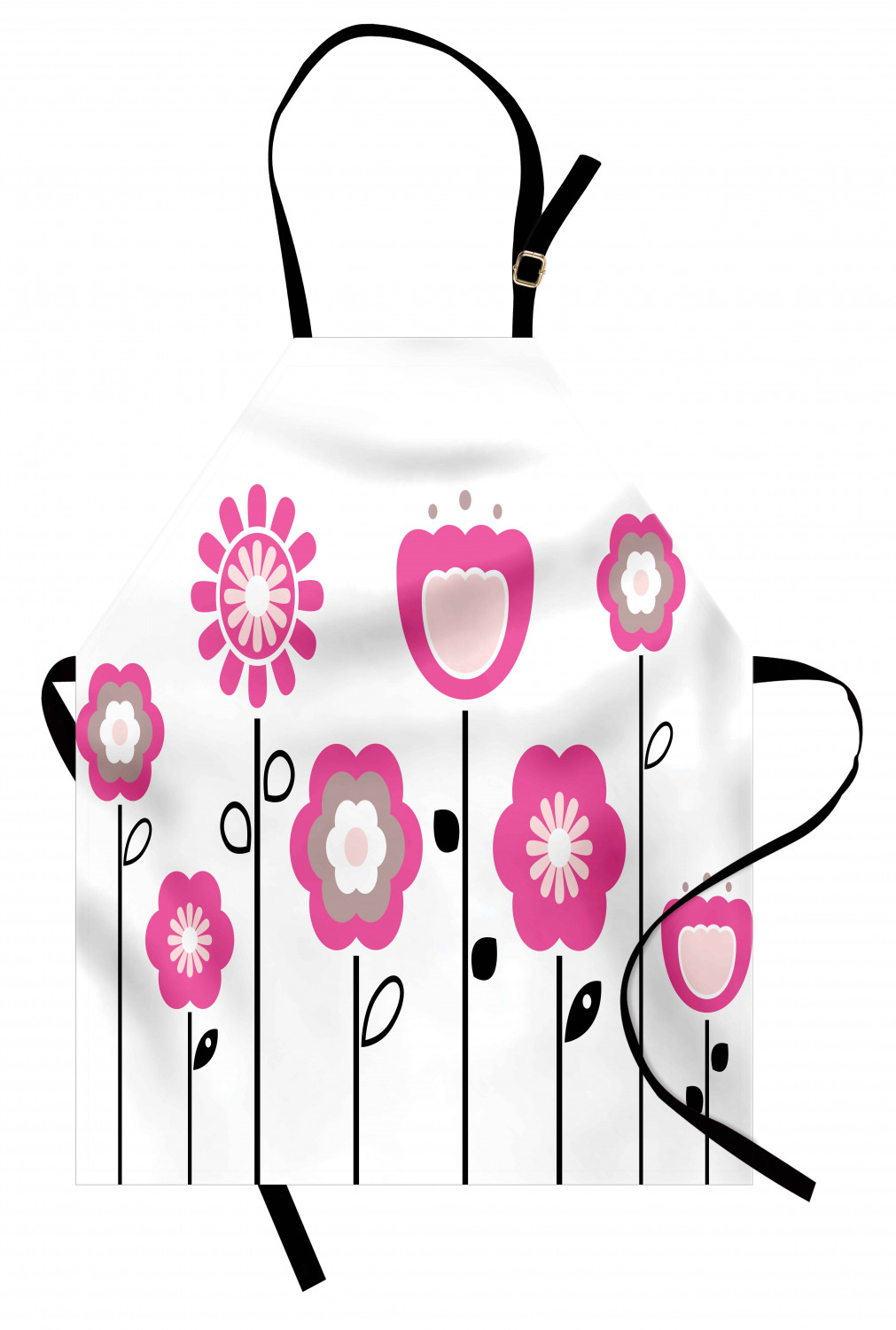 Ambesonne Pink Apron Unisex Kitchen Bib with Adjustable Neck Cooking Baking