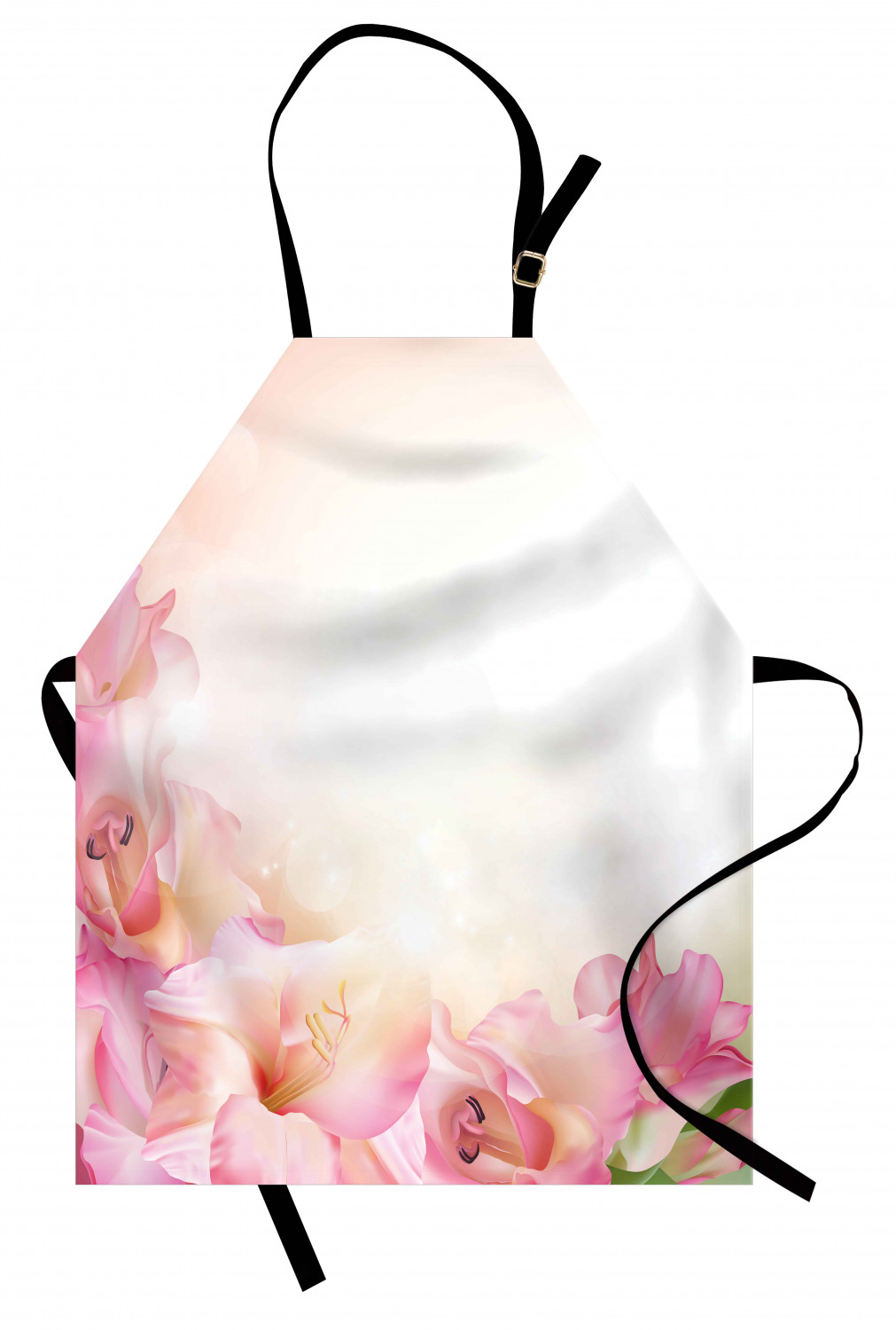 Ambesonne Pink Apron Unisex Kitchen Bib with Adjustable Neck Cooking Baking