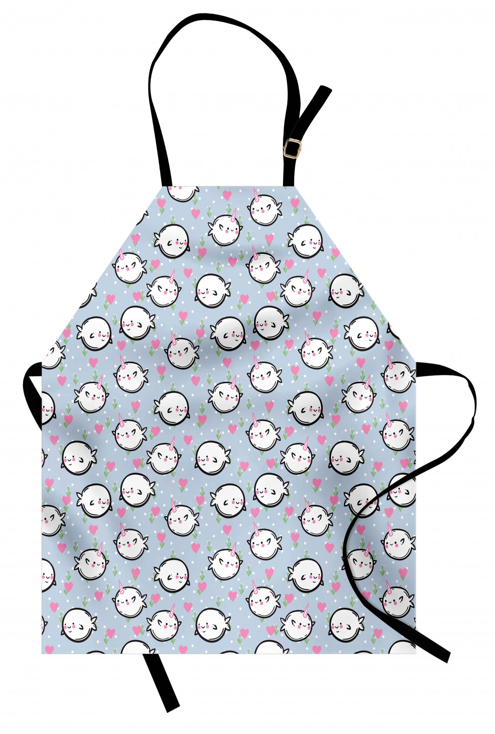 Marine Whale Apron Unisex Kitchen Bib with Adjustable Neck Cooking Baking