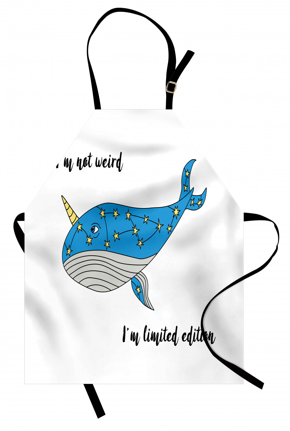 Marine Whale Apron Unisex Kitchen Bib with Adjustable Neck Cooking Baking