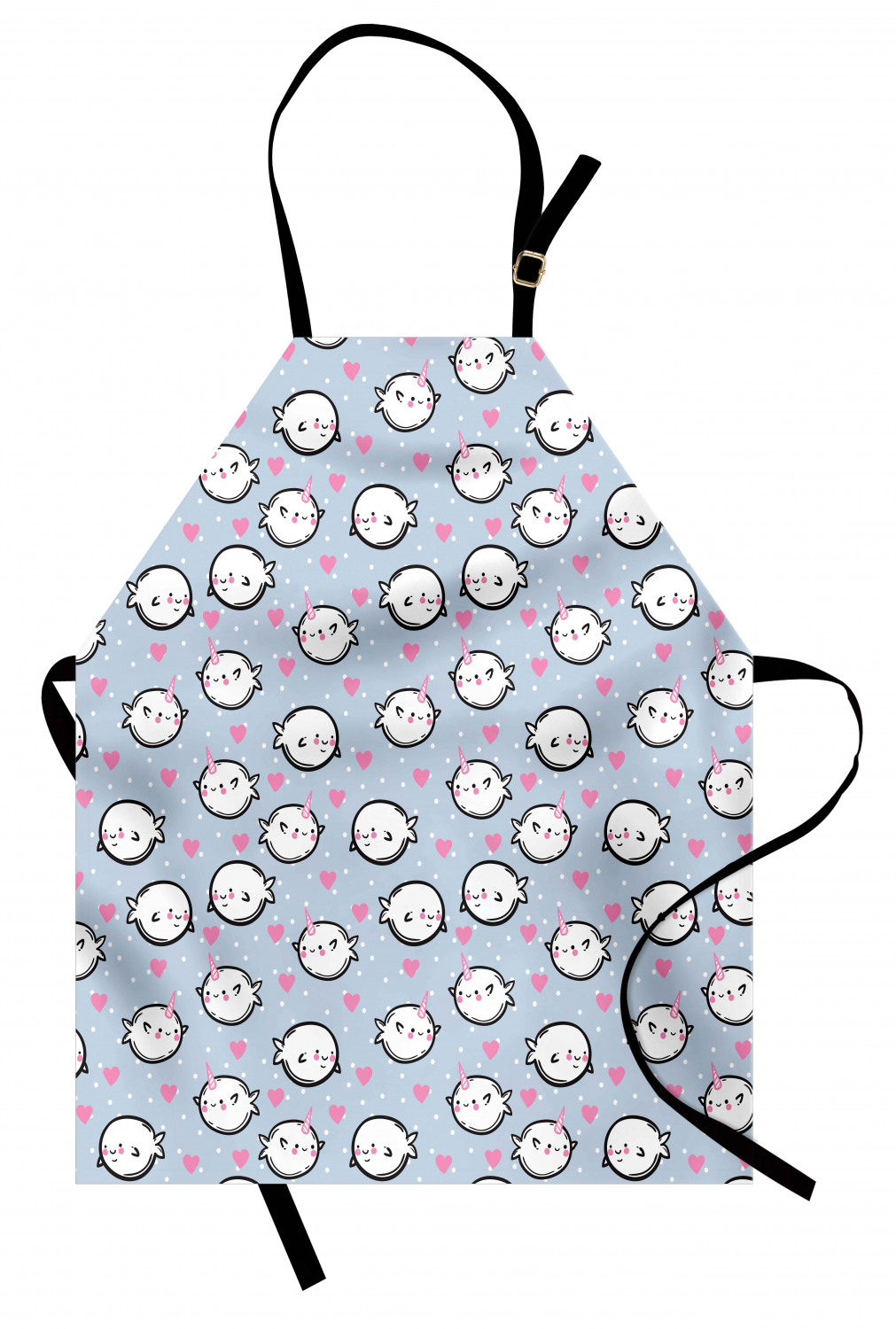 Marine Whale Apron Unisex Kitchen Bib with Adjustable Neck Cooking Baking