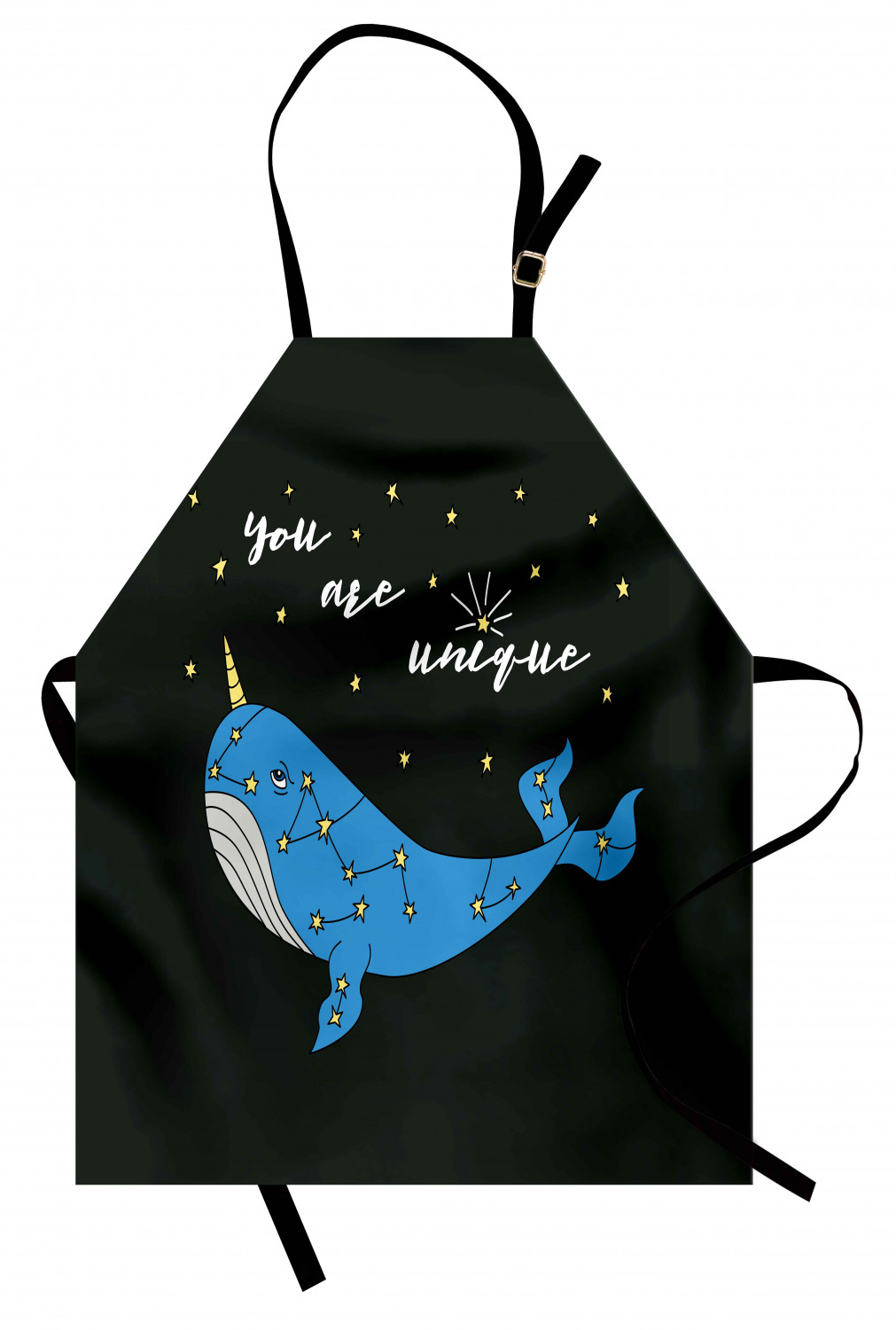 Marine Whale Apron Unisex Kitchen Bib with Adjustable Neck Cooking Baking