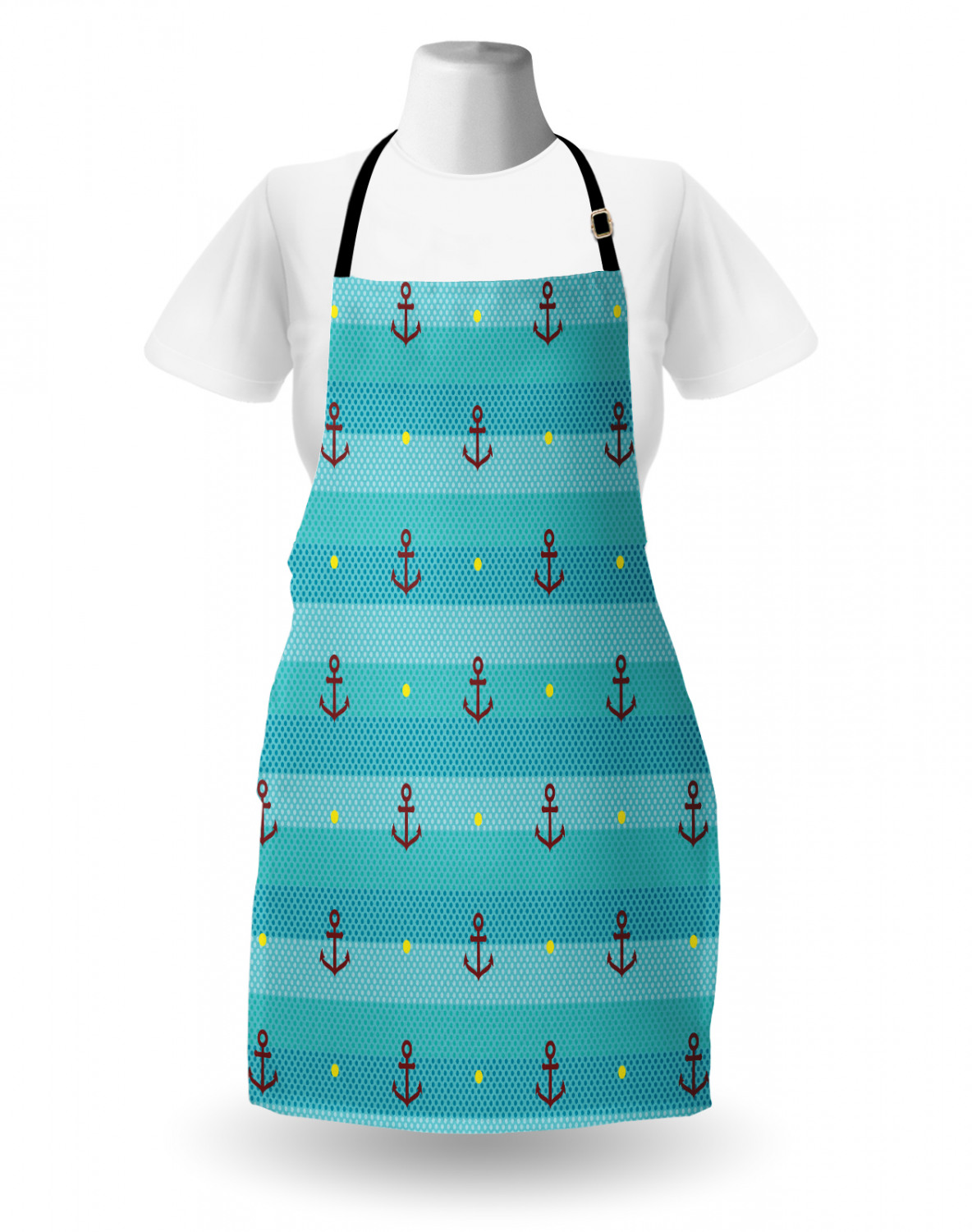 Nautical Whale Apron Unisex Kitchen Bib with Adjustable Neck Cooking