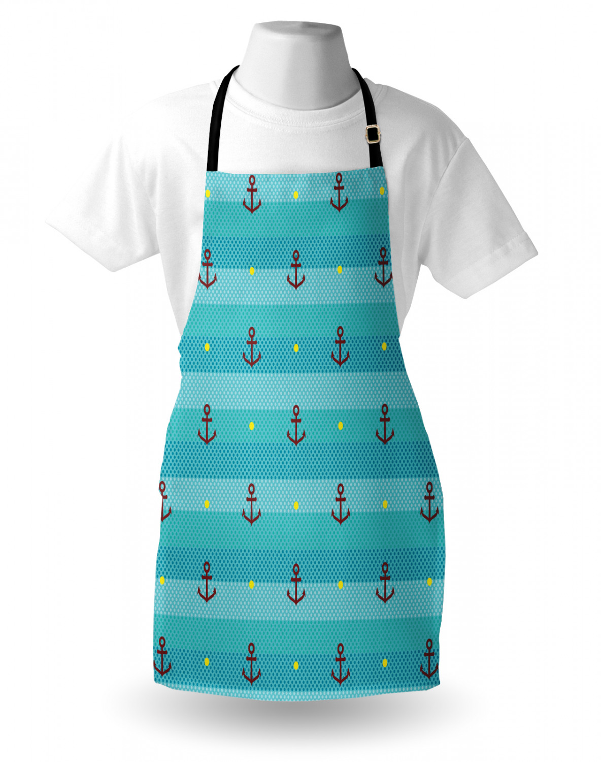 Nautical Whale Apron Unisex Kitchen Bib with Adjustable Neck Cooking