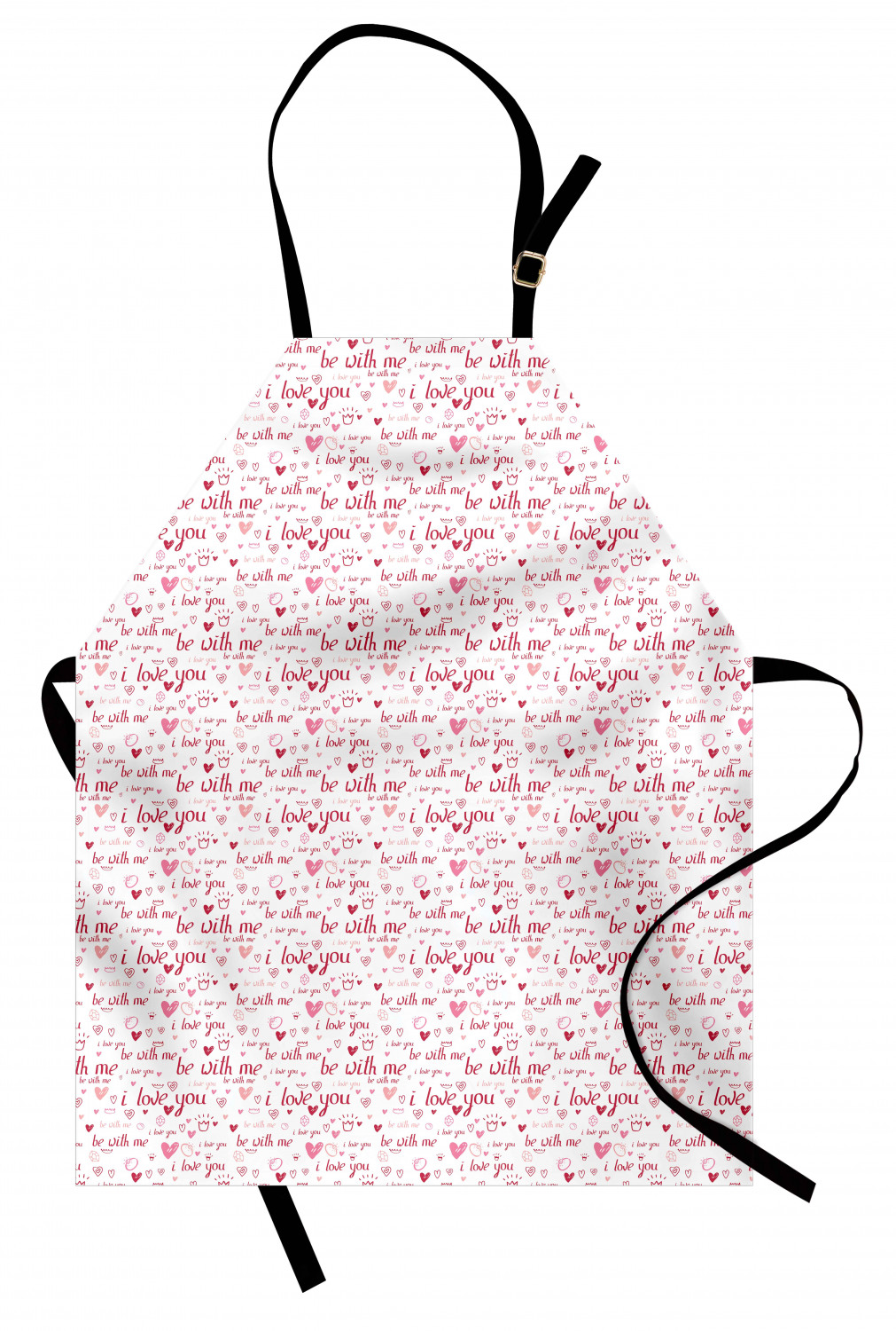 Wedding Apron Unisex Kitchen Bib with Adjustable Neck for Cooking Baking