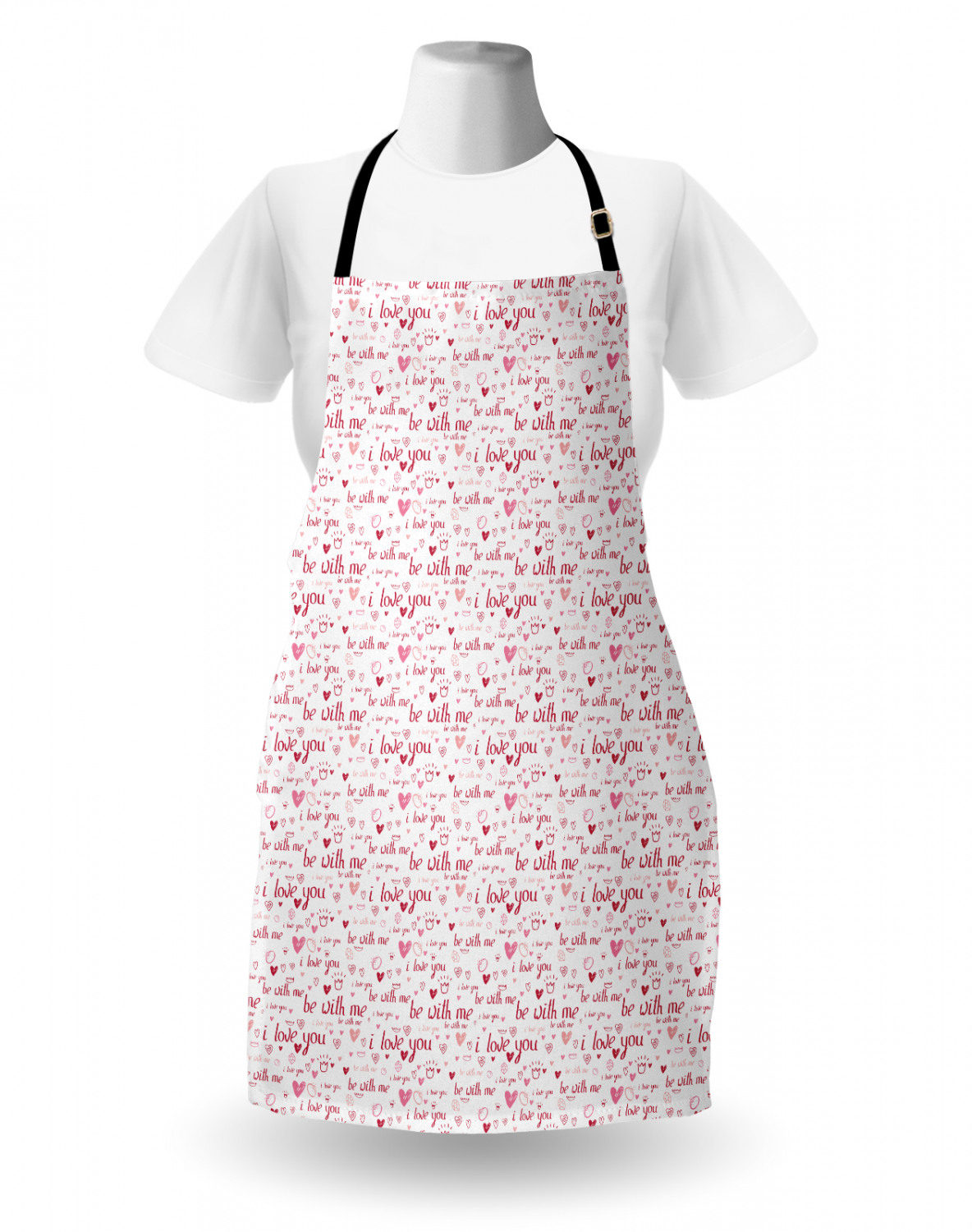 Wedding Apron Unisex Kitchen Bib with Adjustable Neck for Cooking Baking