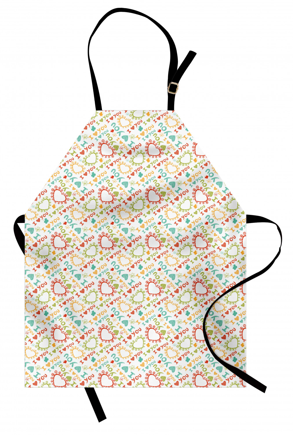 I Love You More Apron Unisex Kitchen Bib with Adjustable Neck Cooking