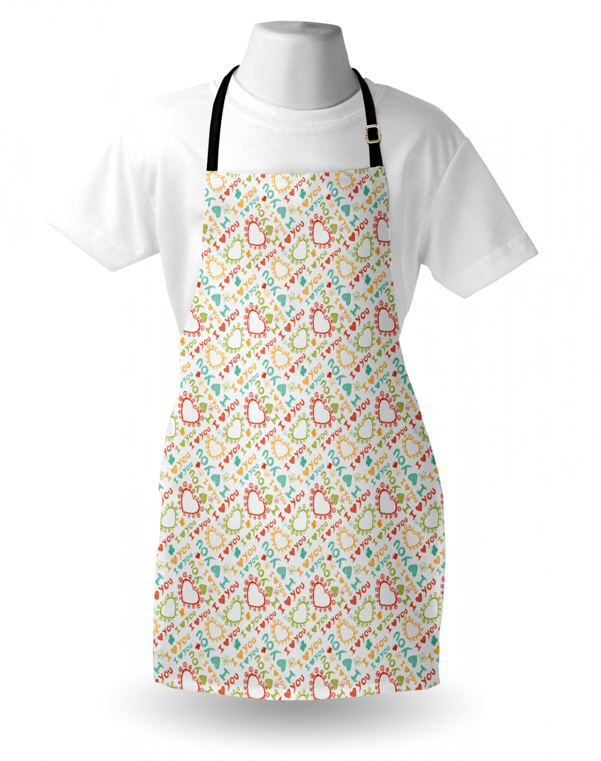 I Love You More Apron Unisex Kitchen Bib with Adjustable Neck Cooking