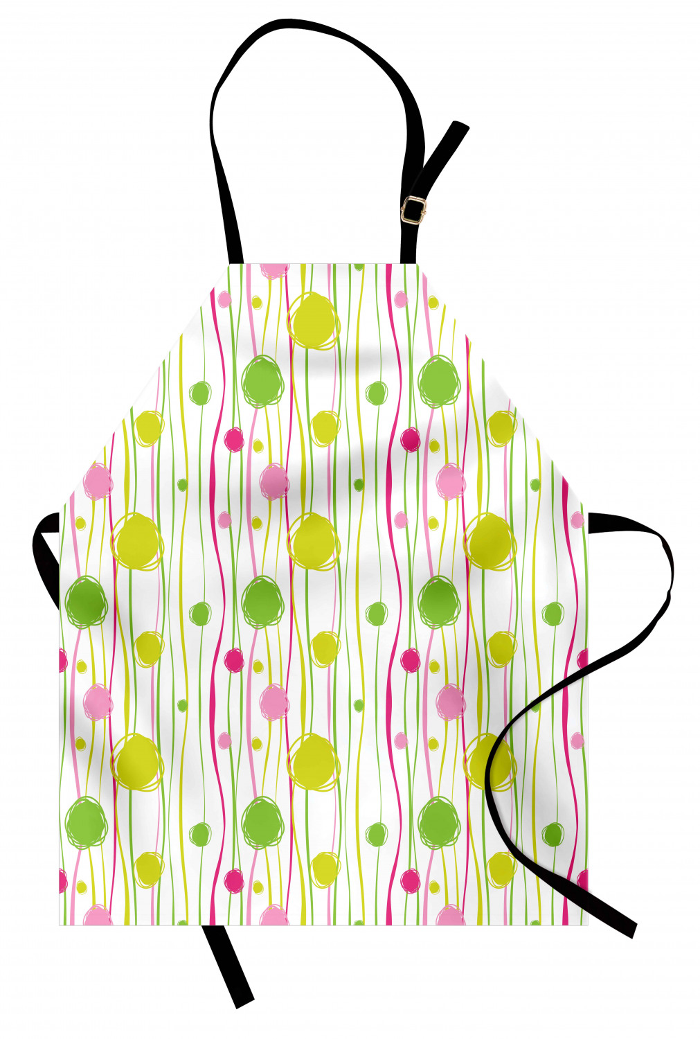 Ambesonne Pinkish Apron Unisex Kitchen Bib with Adjustable Neck Cooking Baking