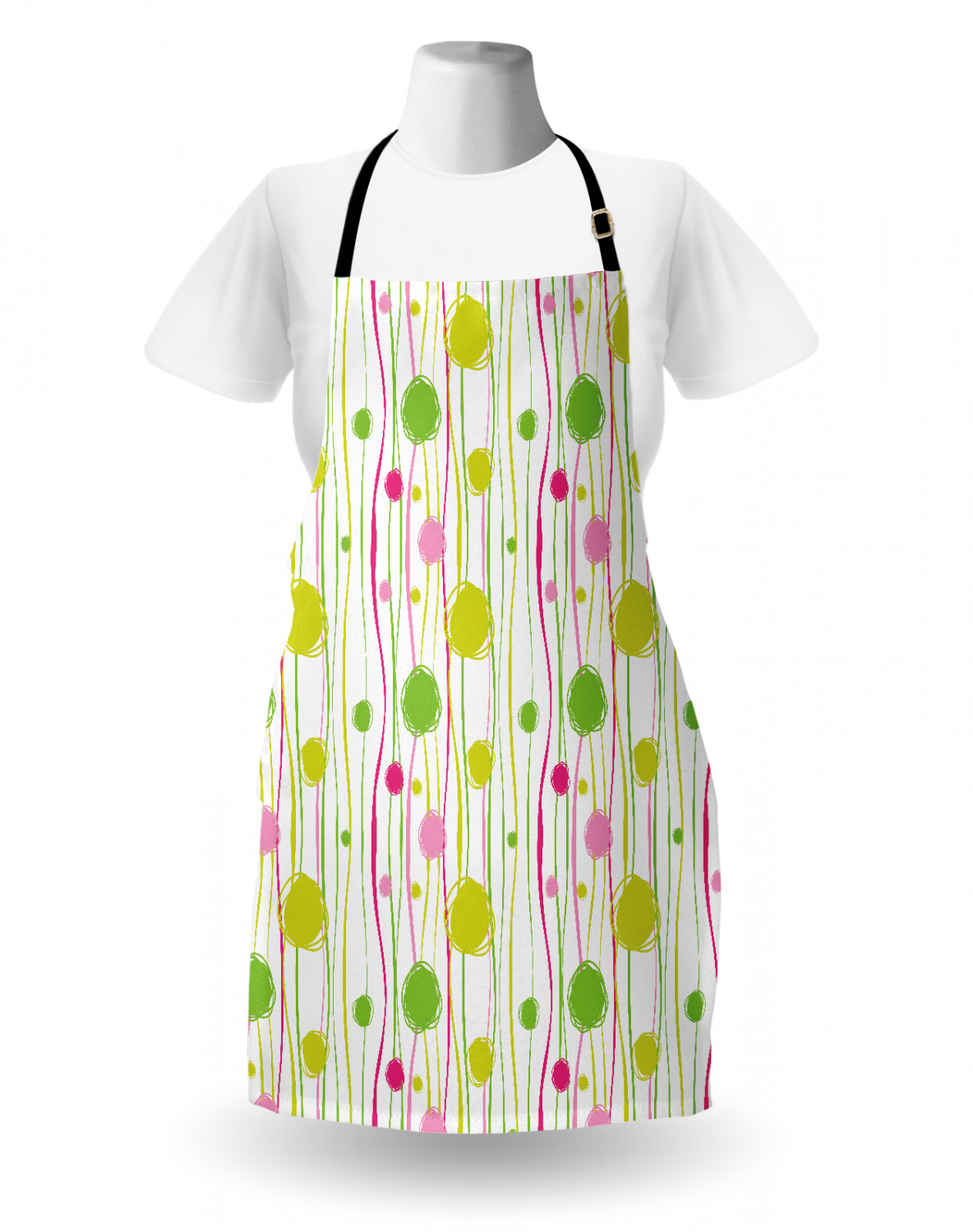 Ambesonne Pinkish Apron Unisex Kitchen Bib with Adjustable Neck Cooking Baking