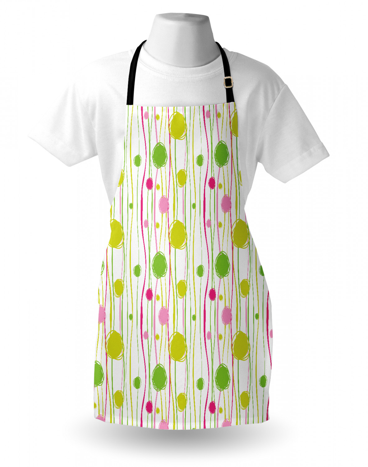 Ambesonne Pinkish Apron Unisex Kitchen Bib with Adjustable Neck Cooking Baking