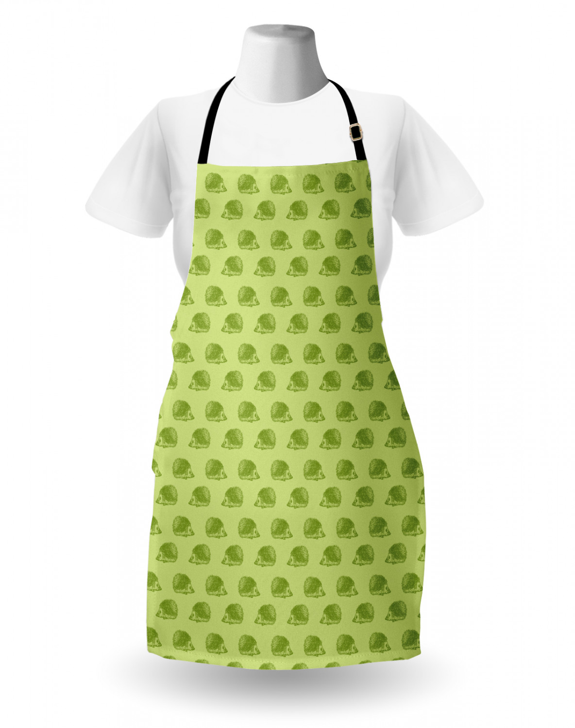 Lime Green Apron Unisex Kitchen Bib with Adjustable Neck Cooking Baking