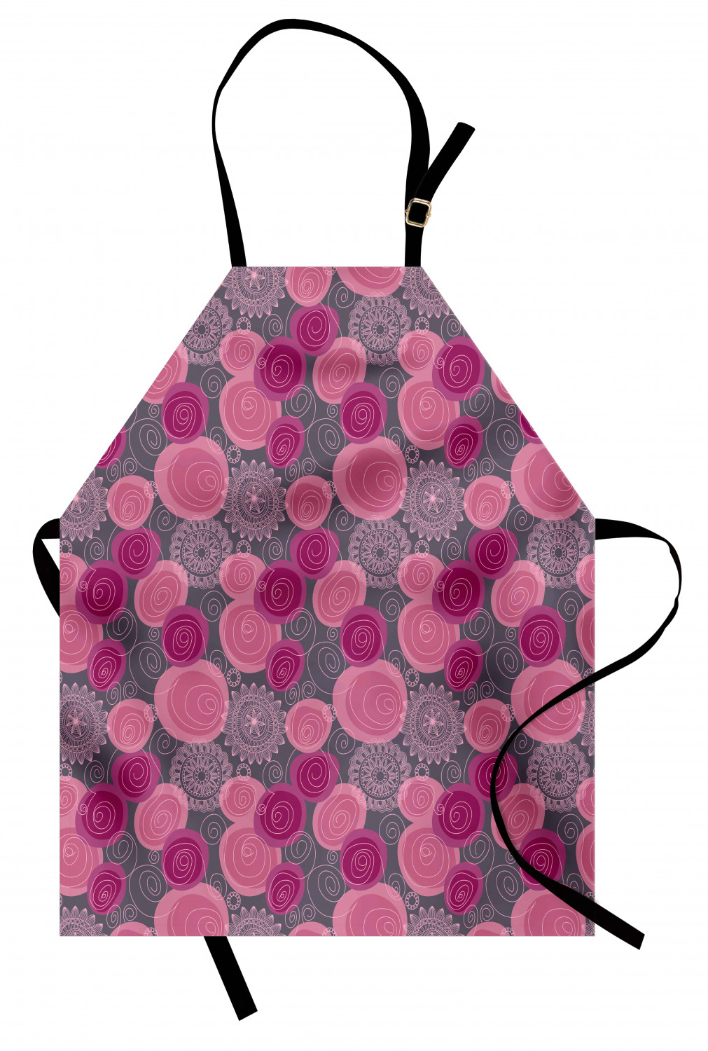 Ambesonne Pinkish Apron Unisex Kitchen Bib with Adjustable Neck Cooking Baking