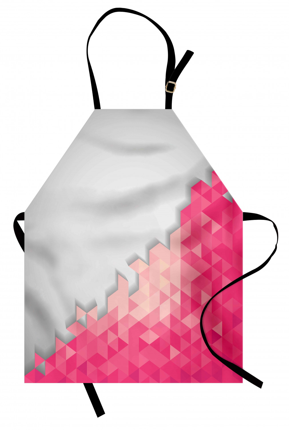 Ambesonne Pinkish Apron Unisex Kitchen Bib with Adjustable Neck Cooking Baking