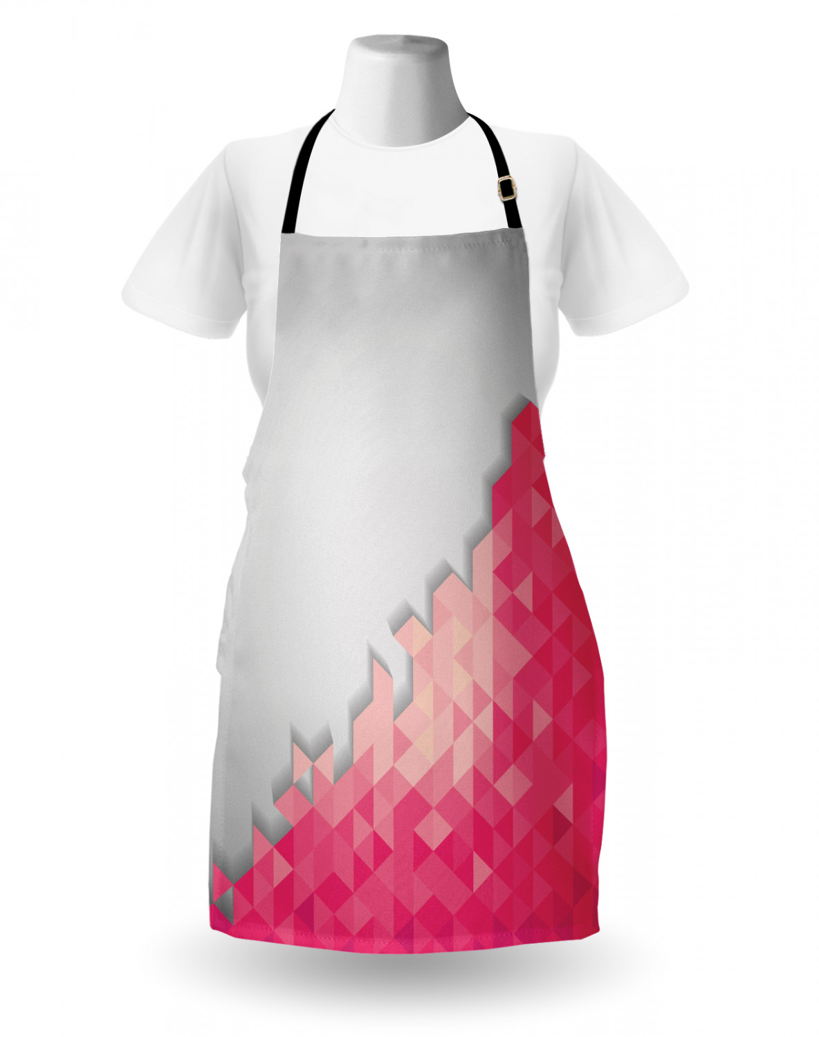 Ambesonne Pinkish Apron Unisex Kitchen Bib with Adjustable Neck Cooking Baking