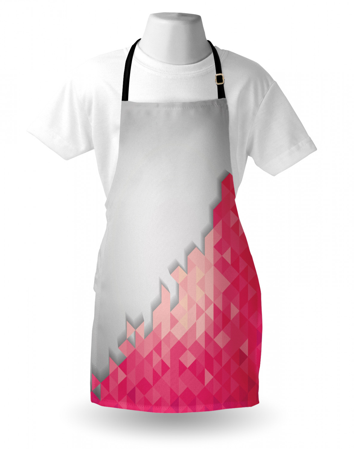 Ambesonne Pinkish Apron Unisex Kitchen Bib with Adjustable Neck Cooking Baking