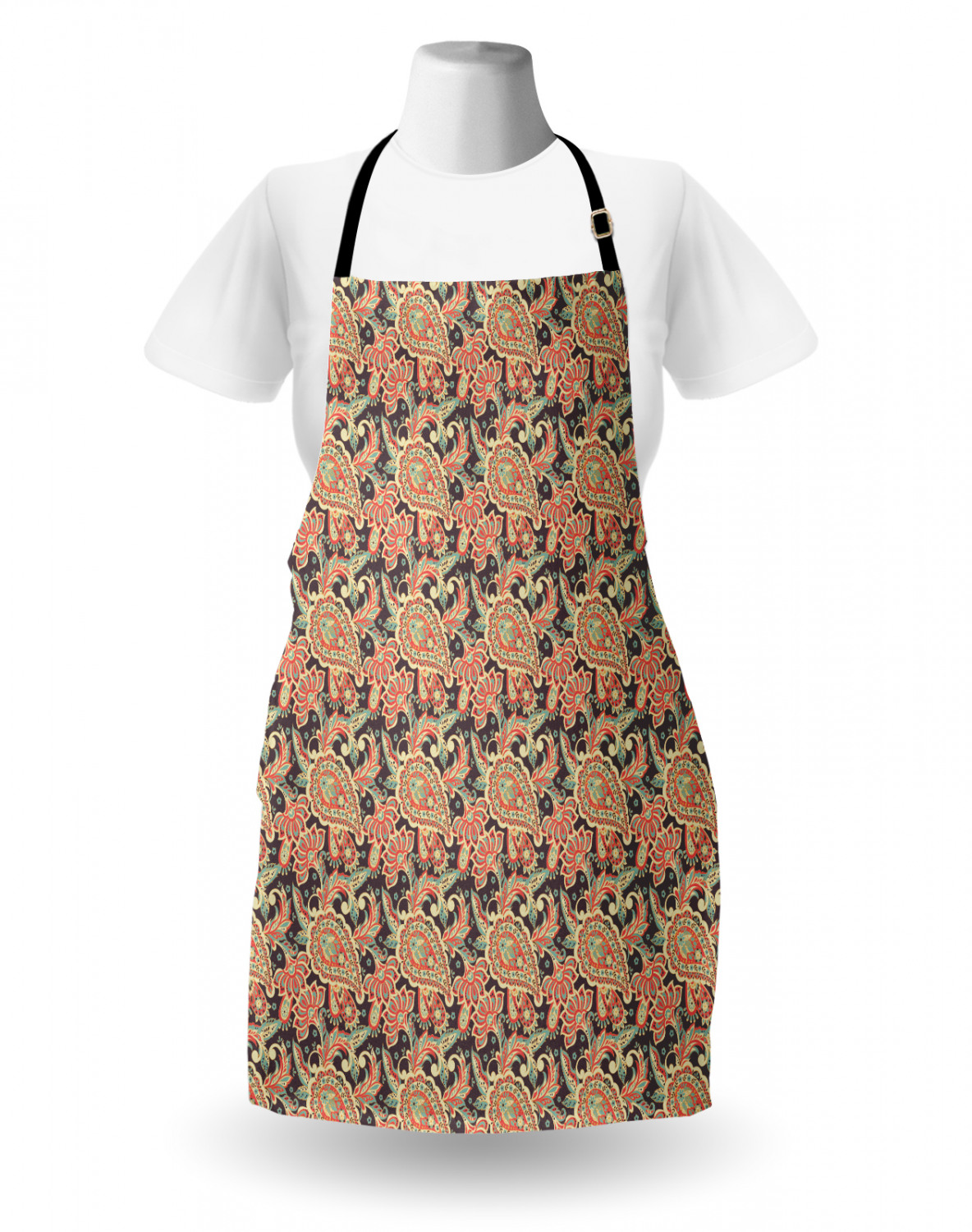 Ambesonne Durable Apron Bib with Adjustable Neck for Cooking Gardening