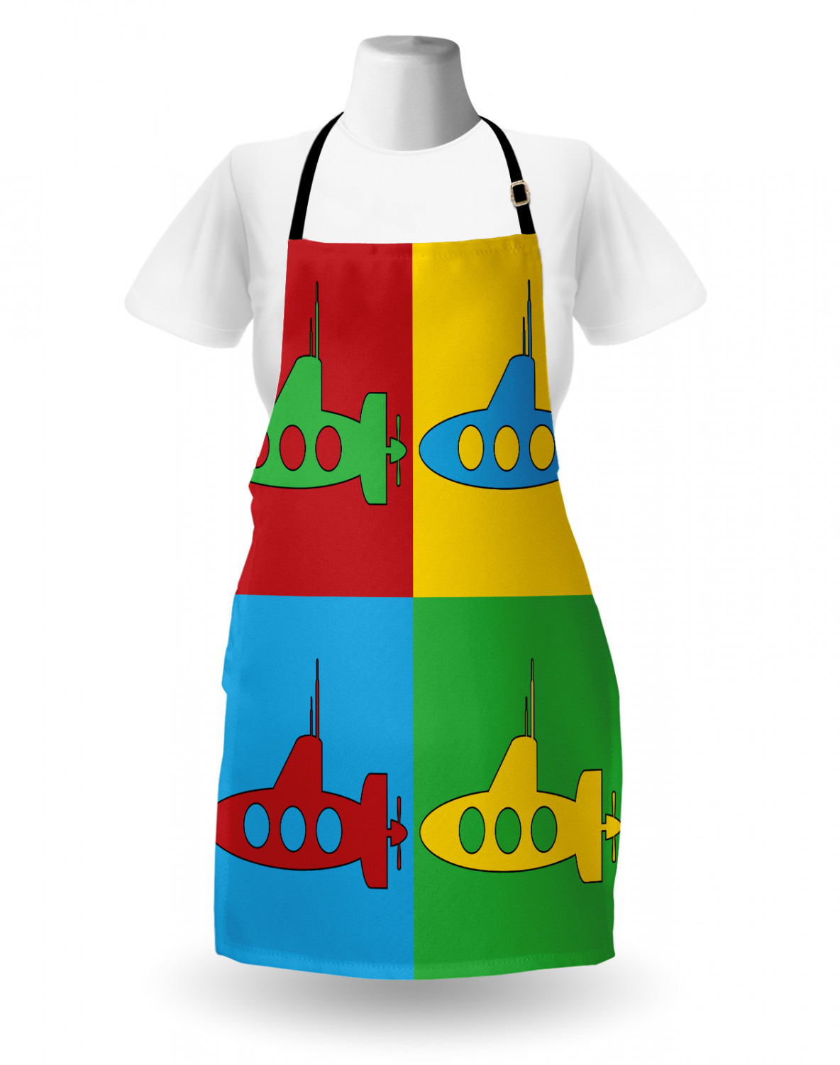 Ambesonne Unisex Long Lasting Apron Bib Adjustable Strap for Gardening Cooking