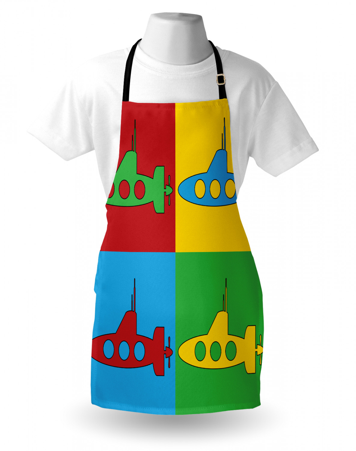 Ambesonne Unisex Long Lasting Apron Bib Adjustable Strap for Gardening Cooking