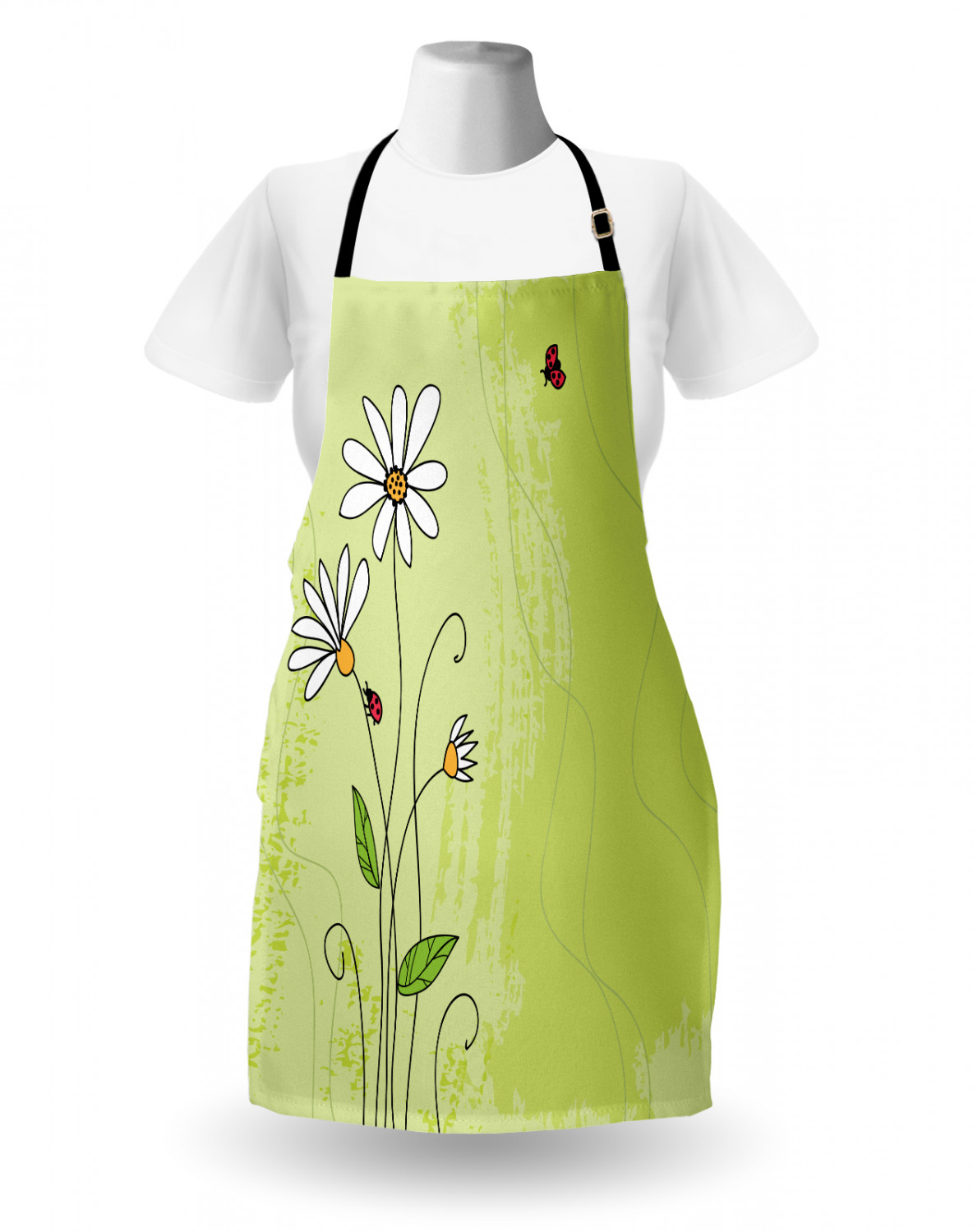 Ambesonne Unisex Long Lasting Apron Bib Adjustable Strap for Gardening Cooking