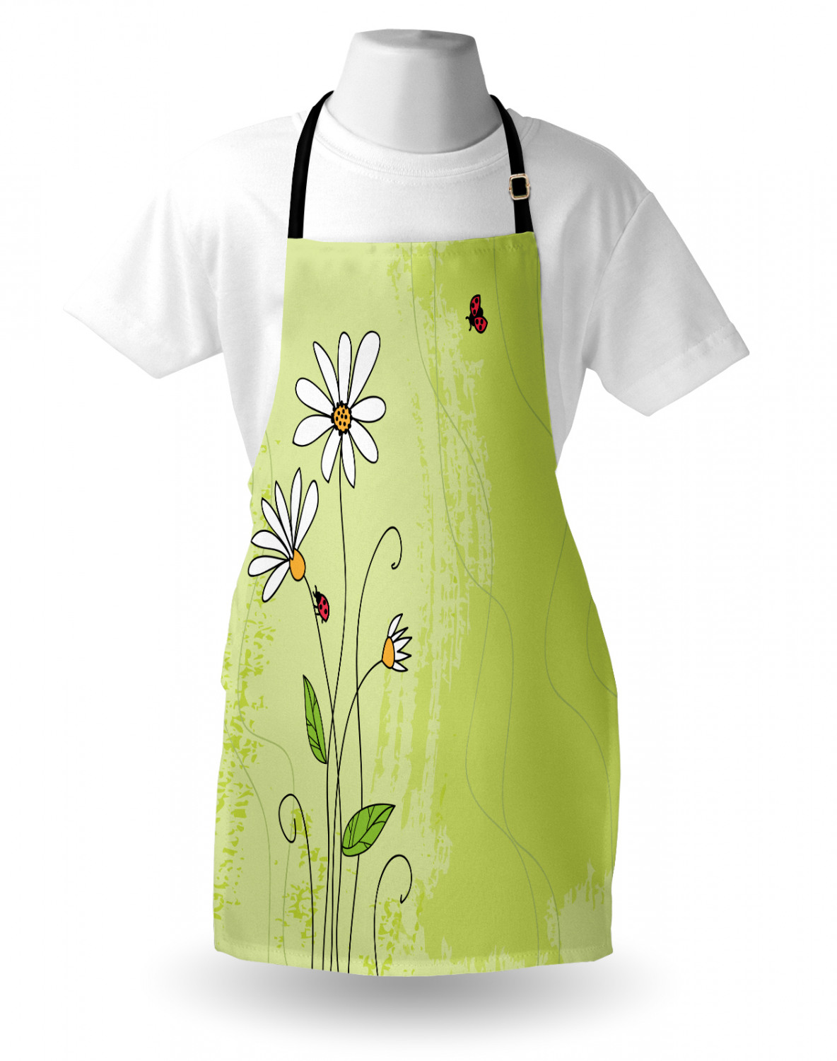 Ambesonne Unisex Long Lasting Apron Bib Adjustable Strap for Gardening Cooking