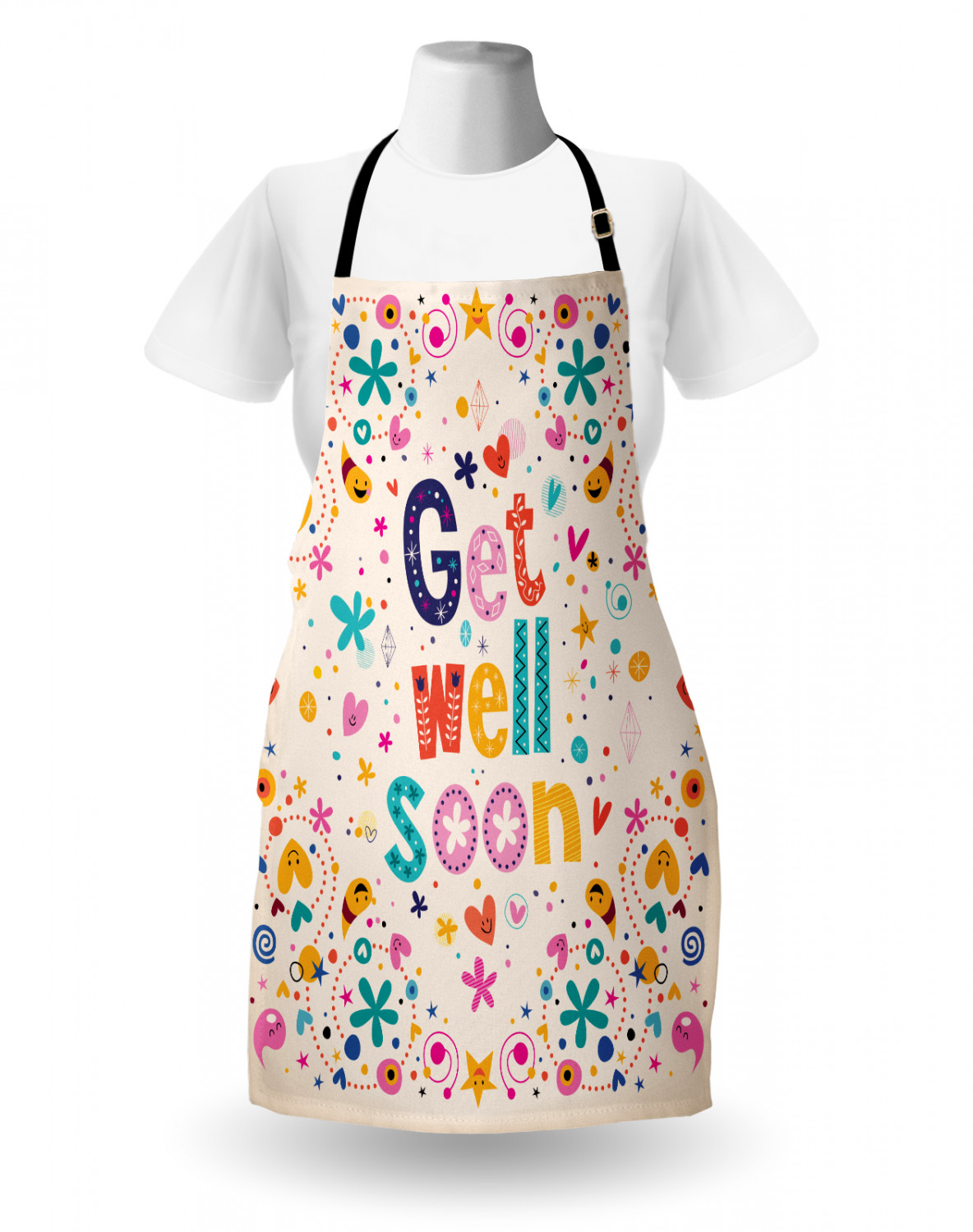 Ambesonne Unisex Long Lasting Apron Bib Adjustable Strap for Gardening Cooking